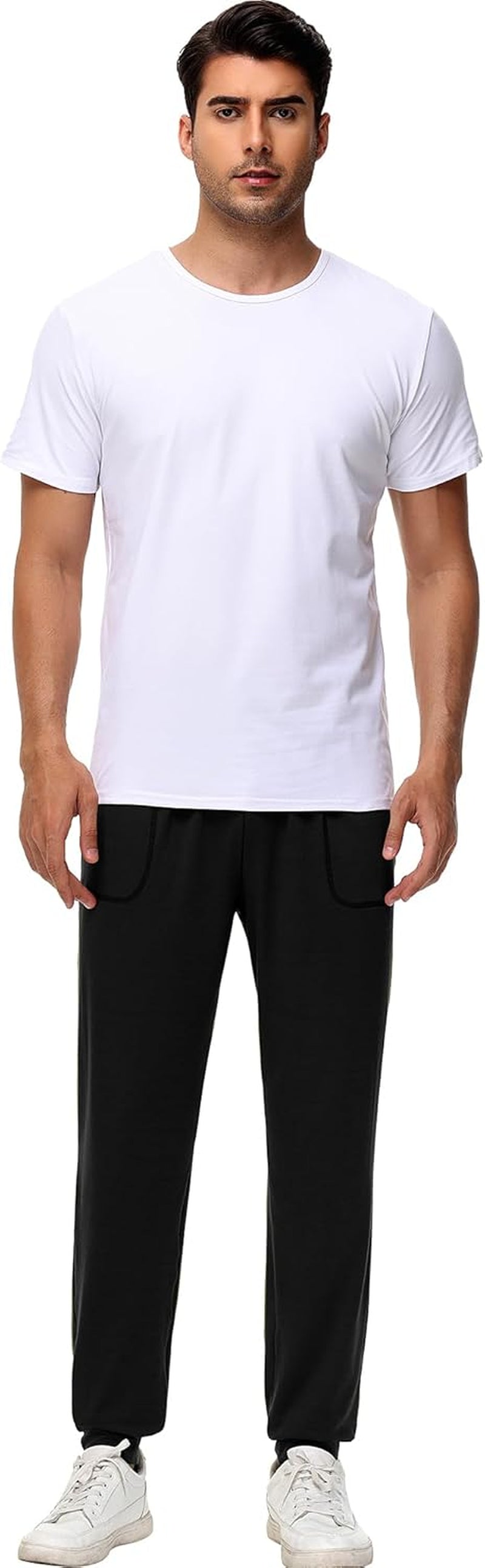 3 Pack Men'S Joggers, Soft Sweatpants with Pockets Lightweight Lounge Pajama Pants for Men Casual, Running, Workout