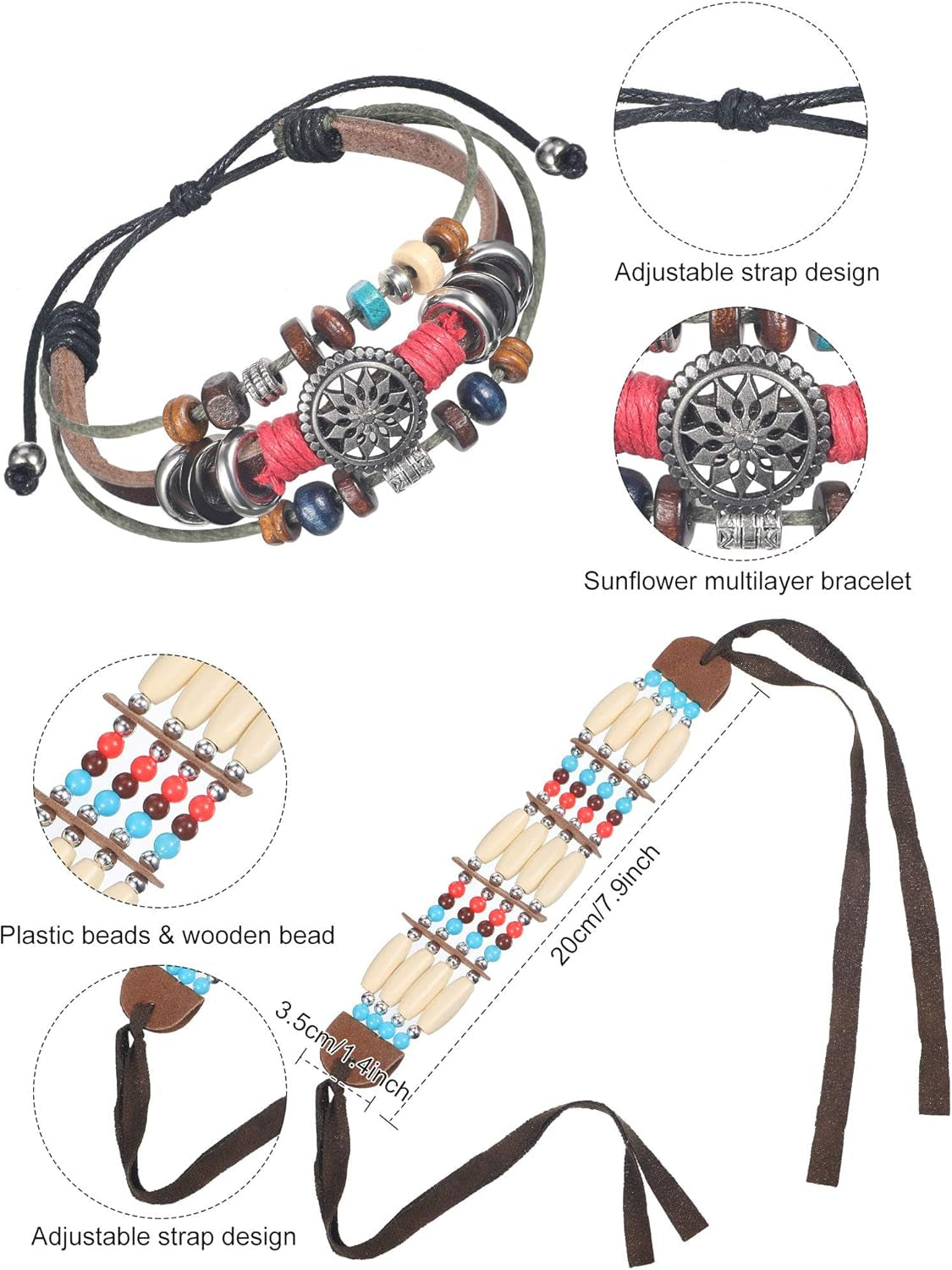 5 Pieces Indian Native American Jewelry Set Includes Feather Headdress Faux Peacock Feather Hair Band Boho Dream Catcher Dangle Earrings Choker Necklace Bracelet for Women Catcher Tassel