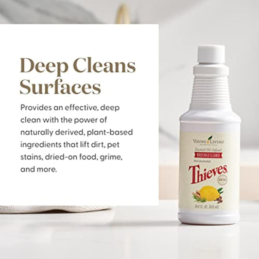 Thieves Household Cleaner | 14.4 Oz | Plant-Based Natural Cleaning Product for Home Solutions for a Happy, Healthy Home | 'S Signature Thieves Essential Oil Cleaner Blend