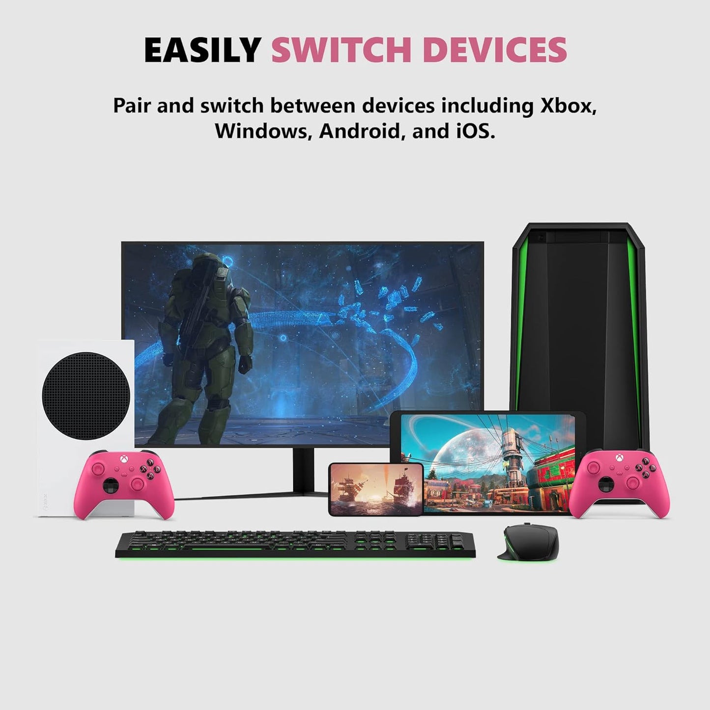 Core Wireless Gaming Controller – Deep Pink –  Series X|S,  One, Windows PC, Android, and Ios