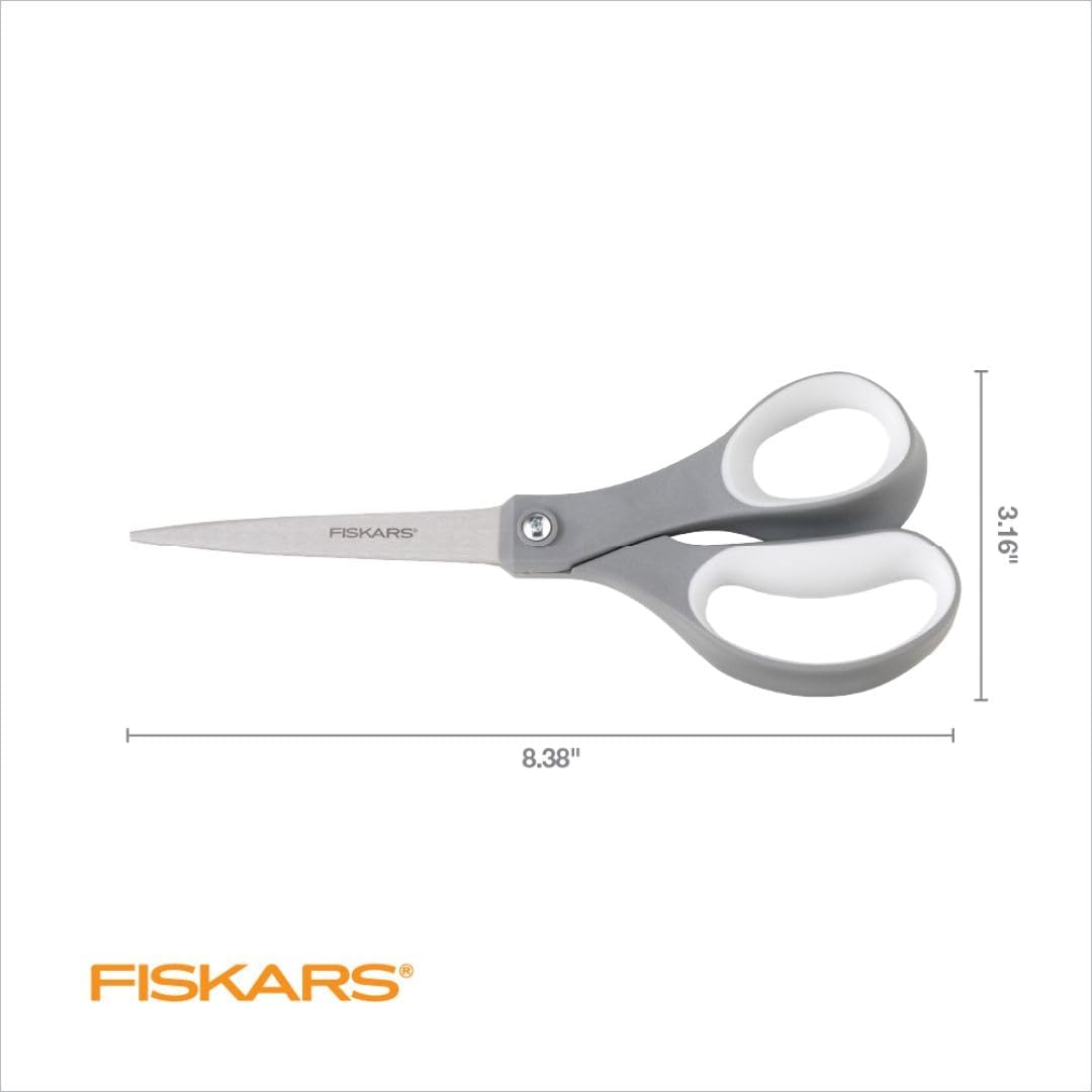 All Purpose Scissors - High Performance and Designed for Comfort and Cutting - Sharp to Cut but Soft to Hold. Perfect for Art, Crafts and the Office