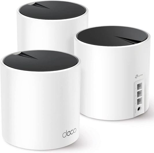 Deco AX3000 Wifi 6 Mesh System(Deco X55) - Covers up to 6500 Sq.Ft. , Replaces Wireless Router and Extender, 3 Gigabit Ports per Unit, Supports Ethernet Backhaul (3-Pack)