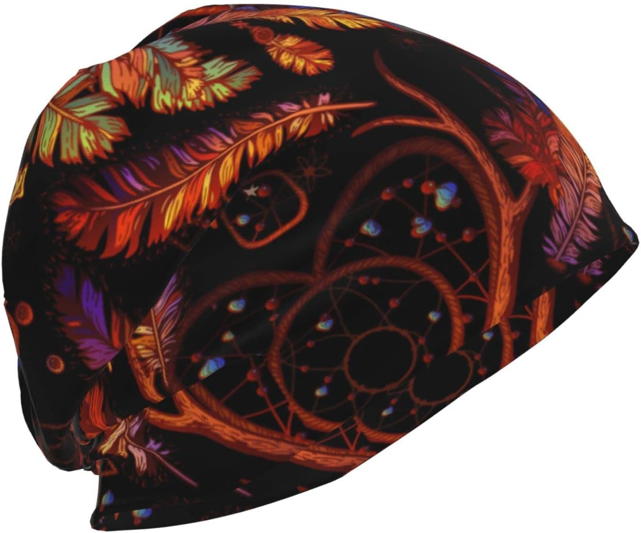 Indian Native American Beanie Hats for Men Women Fashion Headwear Soft Stretch Skull Cap