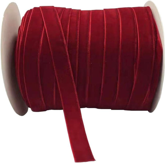 10 Yards Velvet Ribbon Spool (Red, 5/8")