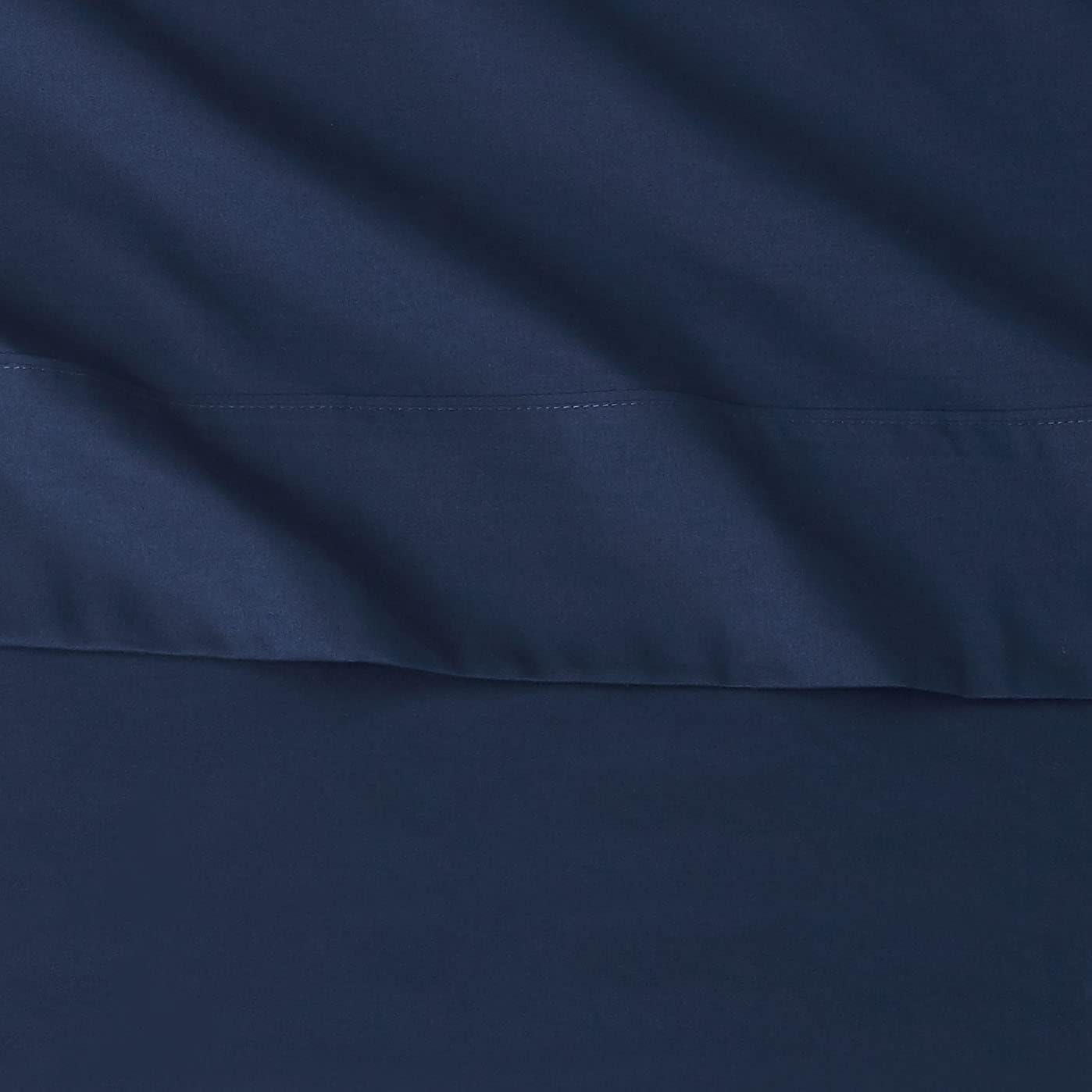 Lightweight Super Soft Easy Care Microfiber 3-Piece Bed Sheet Set with 14-Inch Deep Pockets, Twin, Navy Blue, Solid