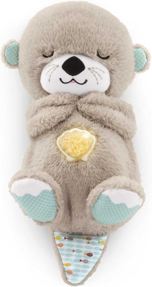 Baby Toy Soothe 'N Snuggle Otter Portable Plush Sound Machine with Music Lights & Breathing Motion for Newborns 0+ Months