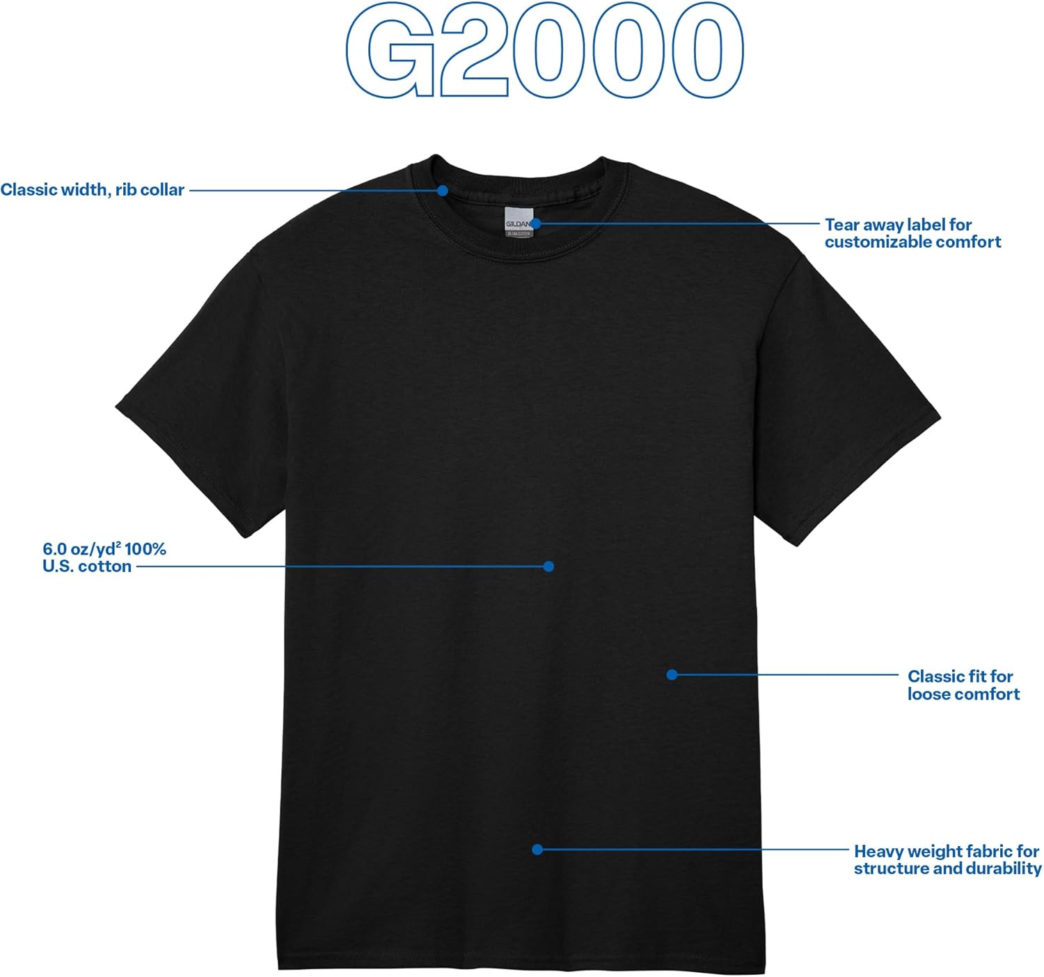 Unisex-Adult Ultra Cotton T-Shirt, Style G2000, Multipack