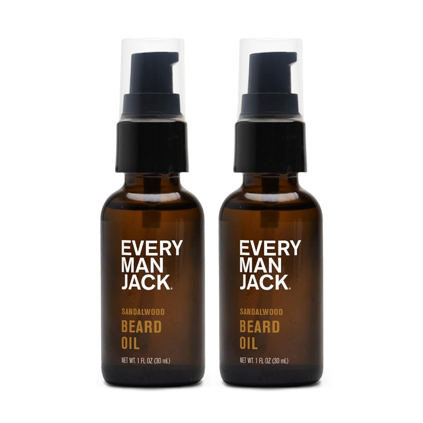 Mens Beard Oil - Subtle Sandalwood Fragrance - Deeply Moisturizes and Softens Your Beard and Adds a Natural Shine - Naturally Derived with Shea Butter and Argan Oil - 1 Fl Oz (2 Pack)