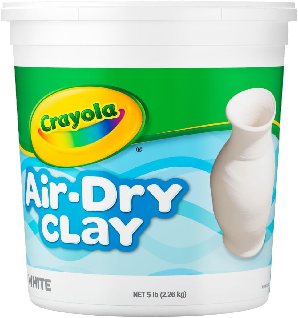 Air Dry Clay (5Lbs), Natural White Modeling Clay for Kids, Sculpting Material, Bulk Craft Supplies for School Classrooms [Amazon Exclusive]