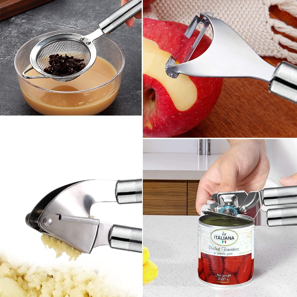 Kitchen Utensils Set- 35 Pcs Cooking Utensils with Grater,Tongs, Spoon Spatula &Turner Made of Heat Resistant Food Grade Silicone and Wooden Handles Kitchen Gadgets Tools Set for Nonstick Cookware