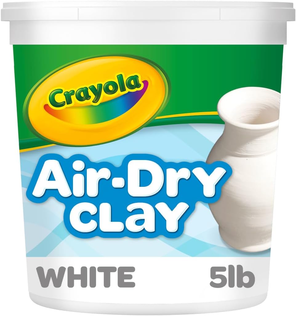 Air Dry Clay (5Lbs), Natural White Modeling Clay for Kids, Sculpting Material, Bulk Craft Supplies for School Classrooms [Amazon Exclusive]