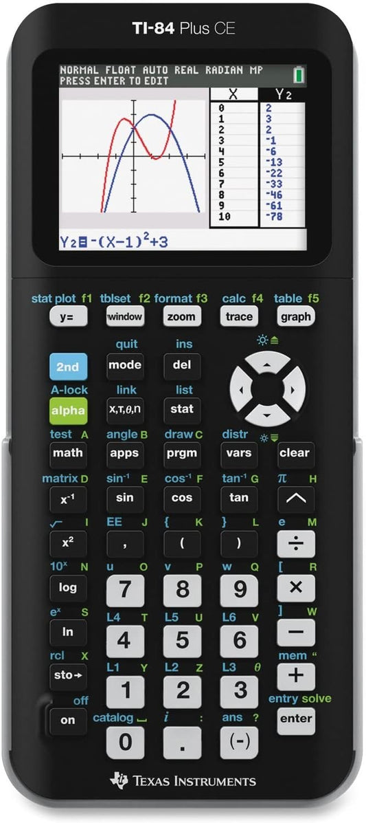 TI-84 plus CE Color Graphing Calculator, Black