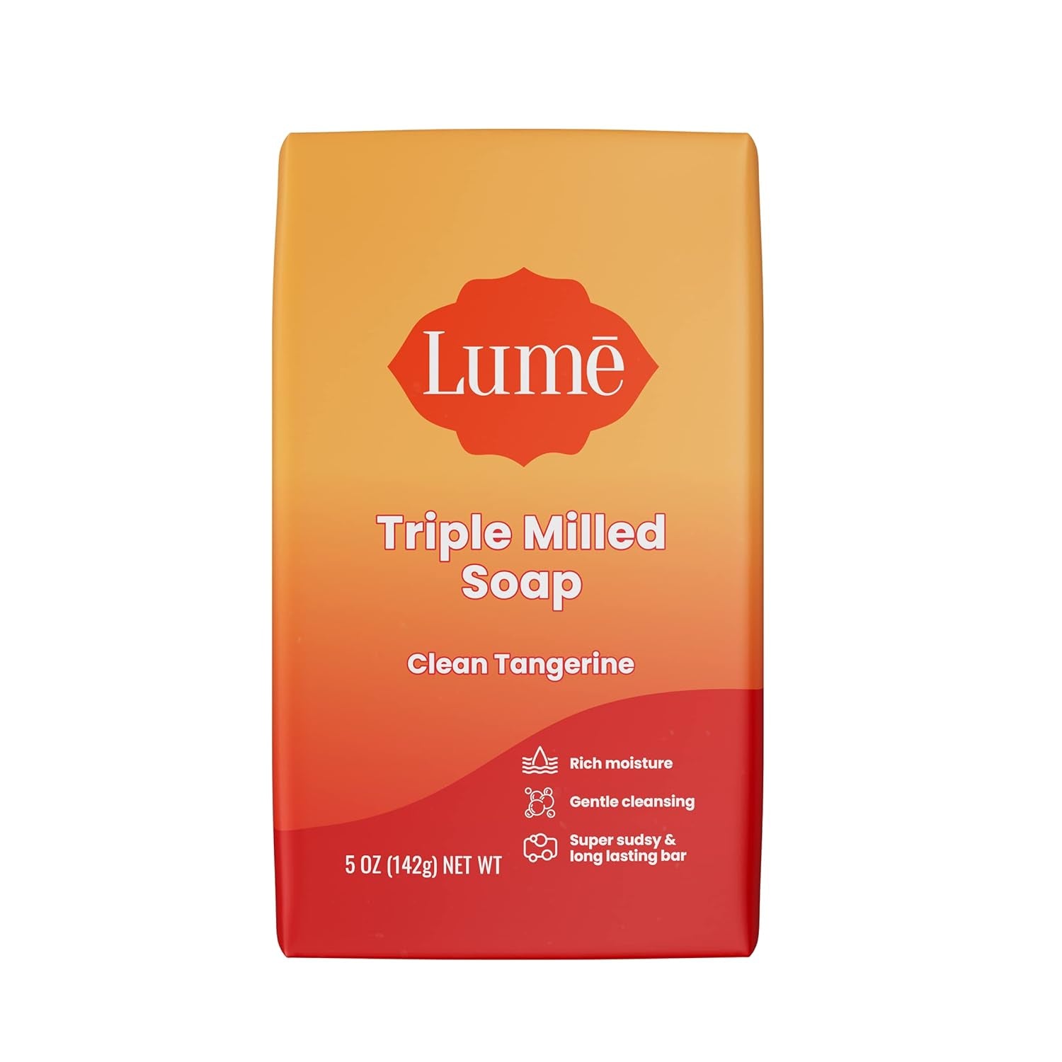 Triple Milled Soap - Rich Moisture & Gentle Cleansing - Paraben Free, Phthalate Free, Skin Safe - 5 Ounce (Clean Tangerine)