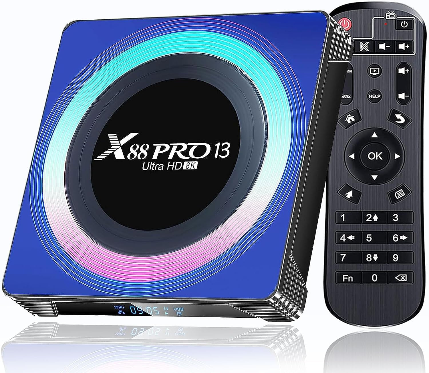 2024 Android TV Box 13.0 Pro-13 Android 13 TV Box 4GB RAM 32GB Rom,Wifi 6 8K/6K TV Box Android RK3528 Quad-Core 2.4/5.8Ghz Wifi Bluetooth 5.0 USB 3.0 Android Box Smart TV Box