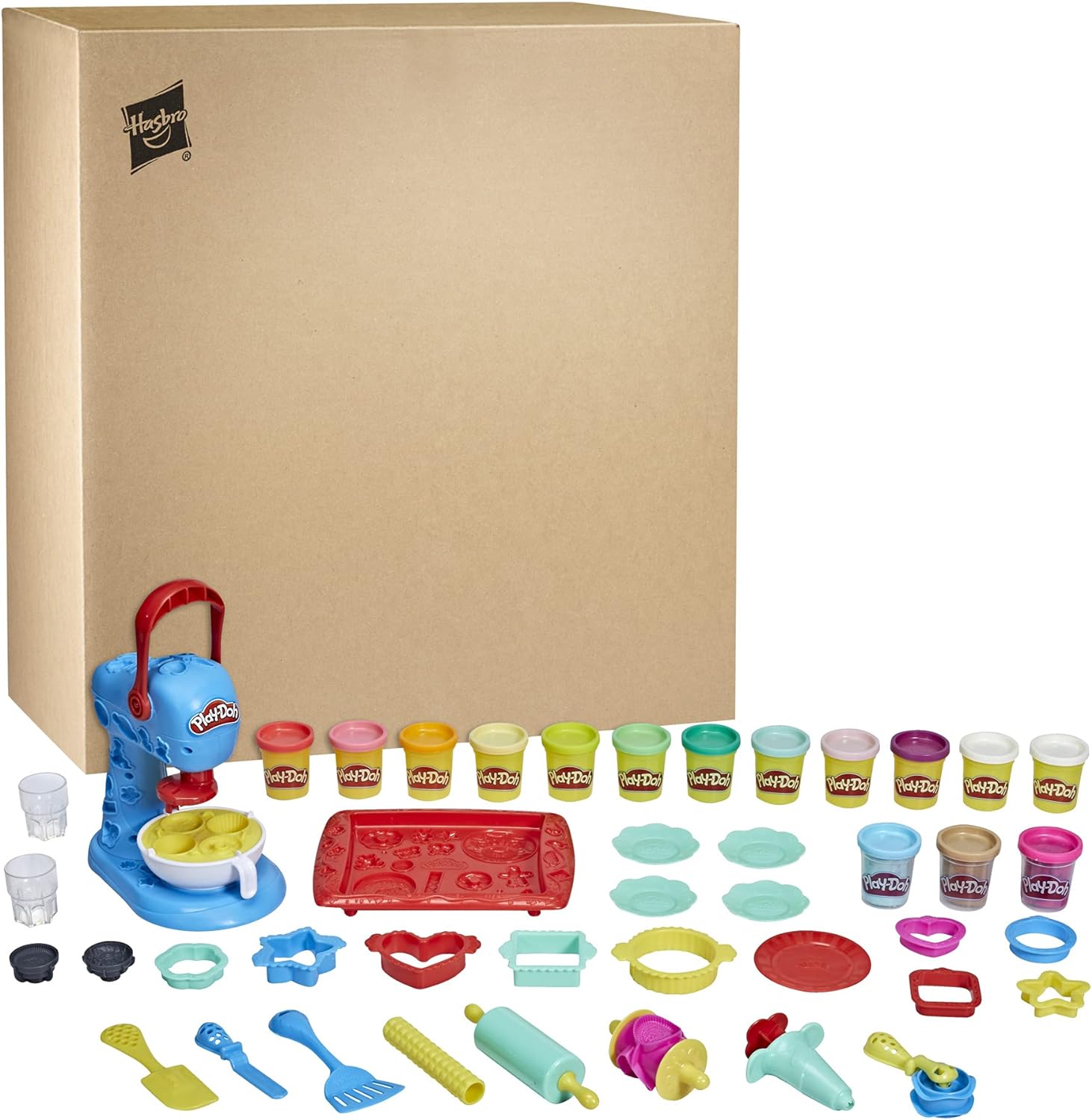 Kitchen Creations Ultimate Cookie Baking Playset with Toy Mixer, 25 Tools, and 15 Cans, Toddler Toys, Non-Toxic (Amazon Exclusive)