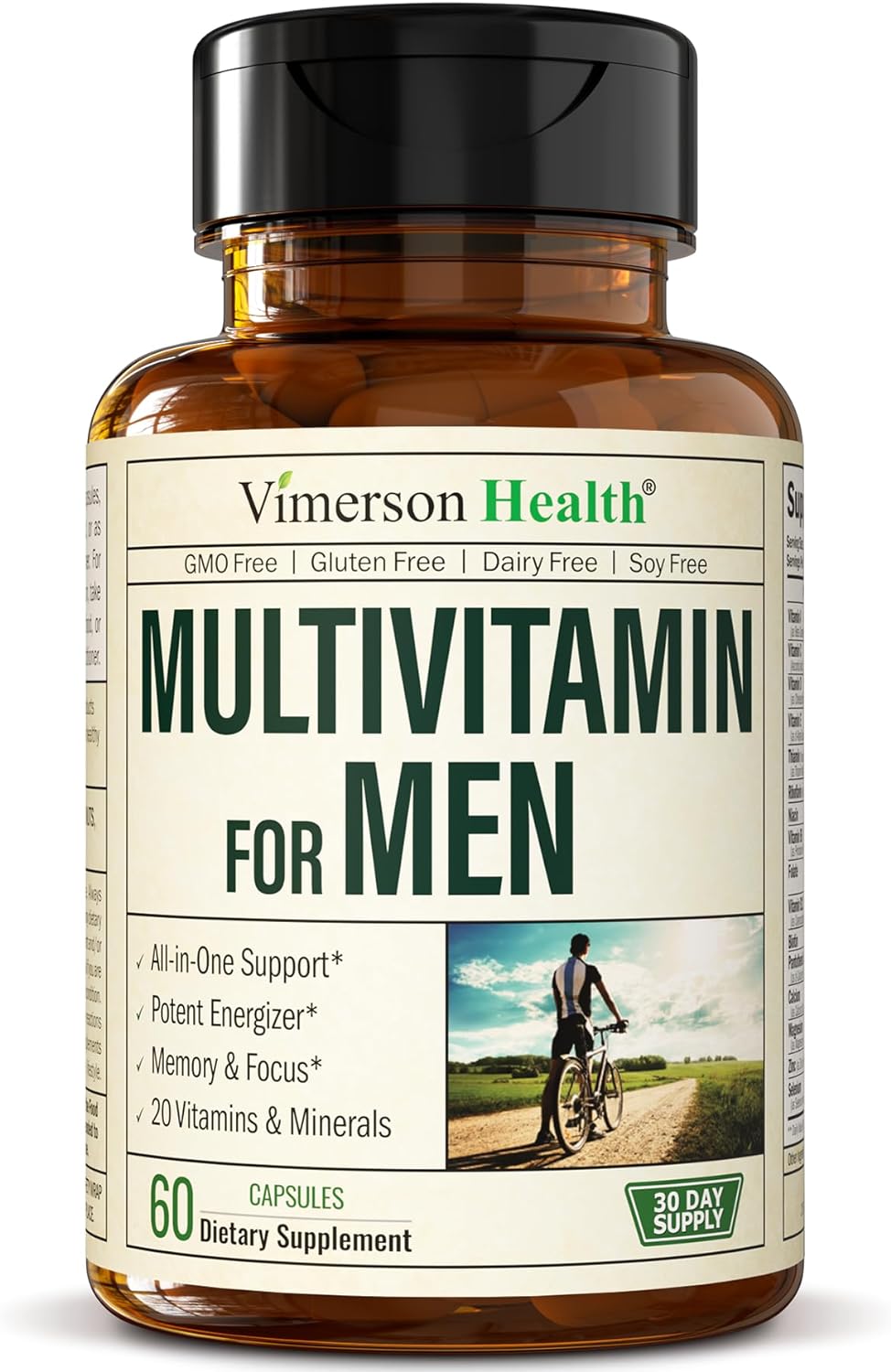 Multivitamin for Men - Complete Mens Multivitamins & Multiminerals with Vitamin A, C, D, E, B12, Zinc & More Essential Vitamins for Men - Mens Vitamins for Energy, Focus, and Mens Health. 60 Capsules