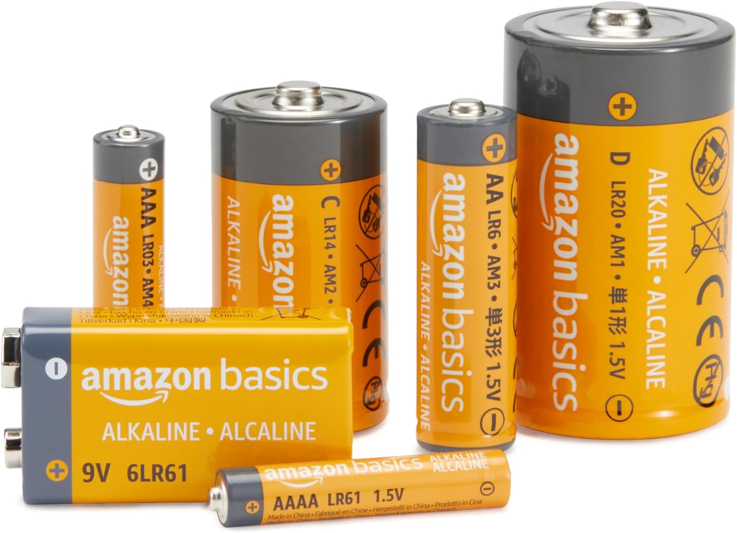 20-Pack AA Alkaline High-Performance Batteries, 1.5 Volt, 10-Year Shelf Life