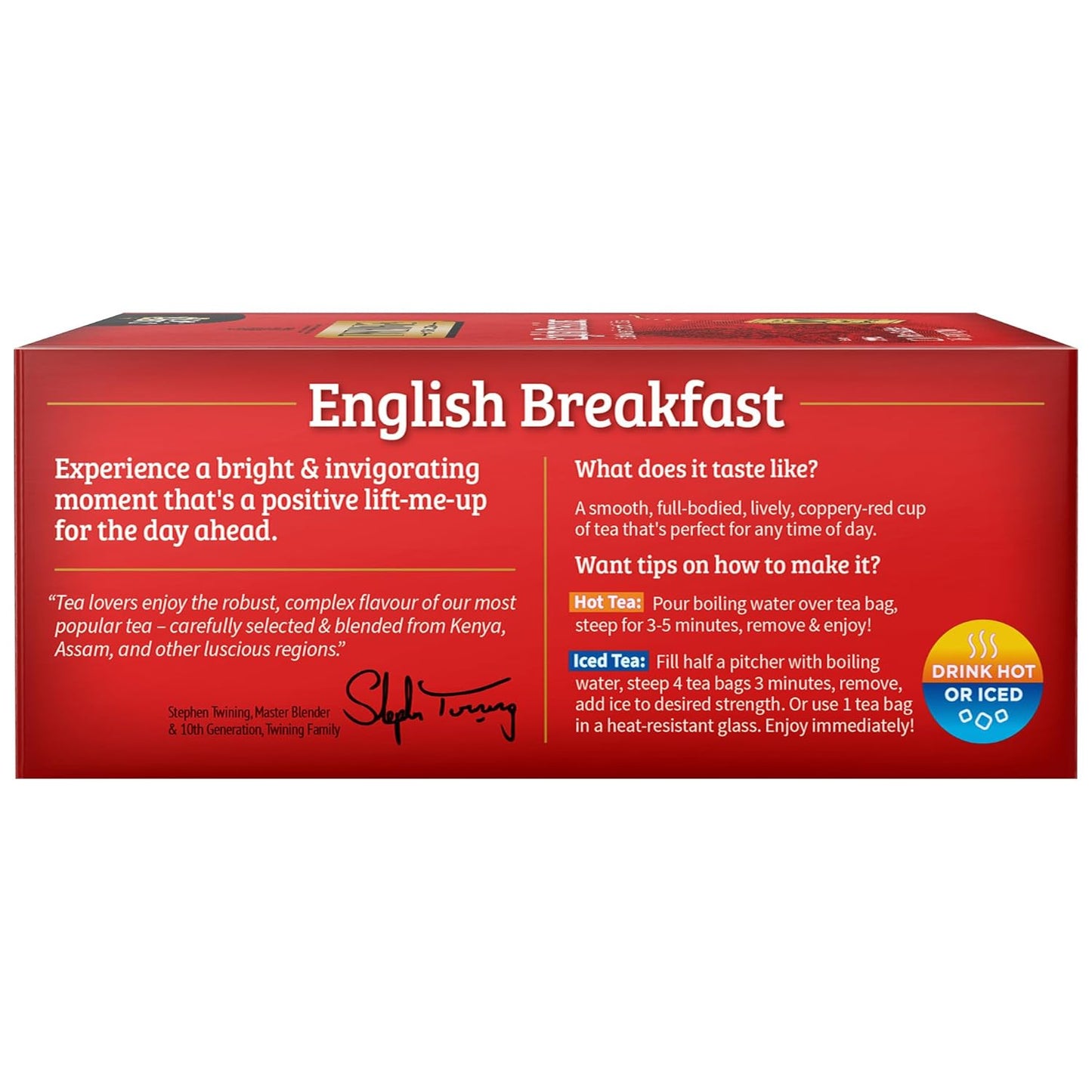 English Breakfast Black Tea Individually Wrapped Bags, 100 Count (Pack of 1), Smooth, Flavourful, and Robust, Caffeinated, Enjoy Hot or Iced | Packaging May Vary