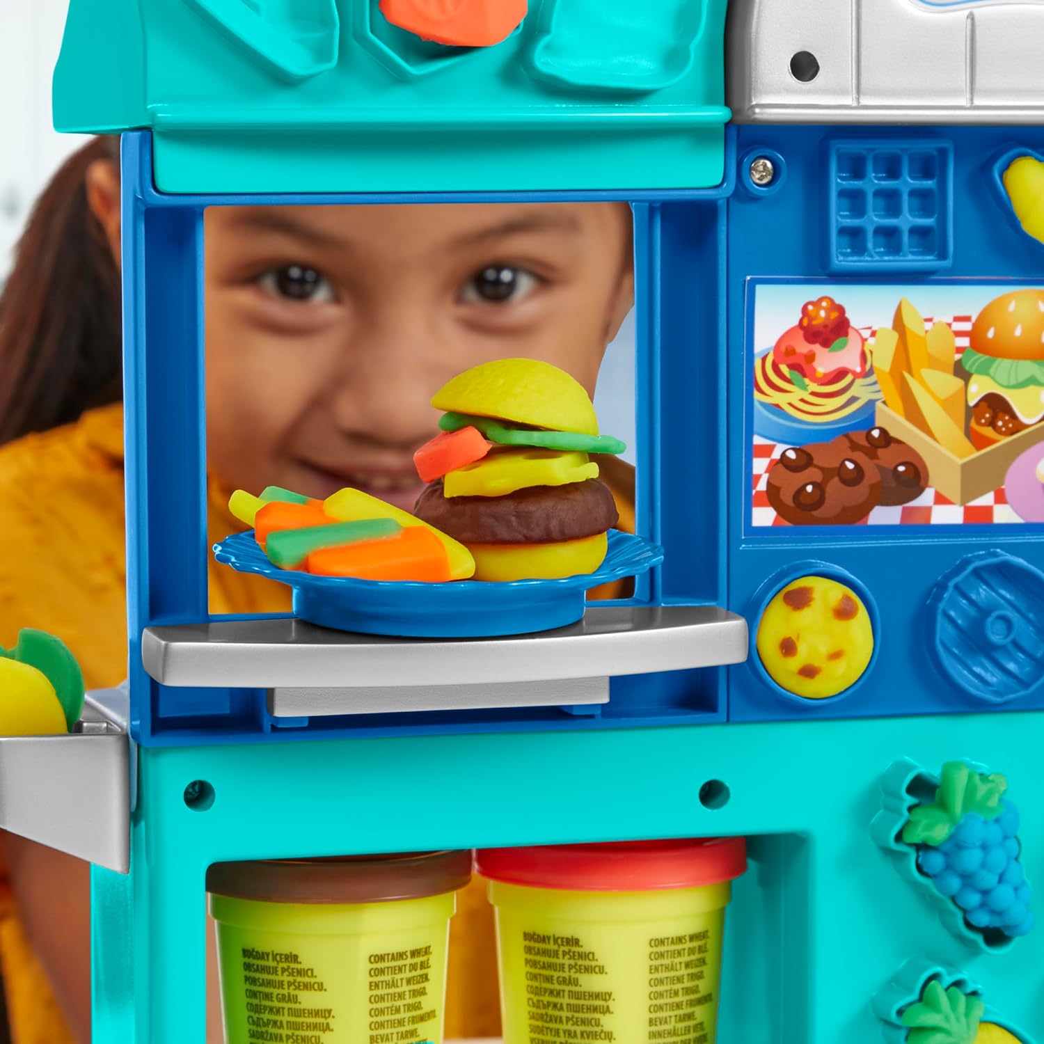 Kitchen Creations Busy Chef'S Restaurant Playset, 2-Sided Play Kitchen Set, Preschool Cooking Toys, Kids Arts & Crafts, Ages 3+