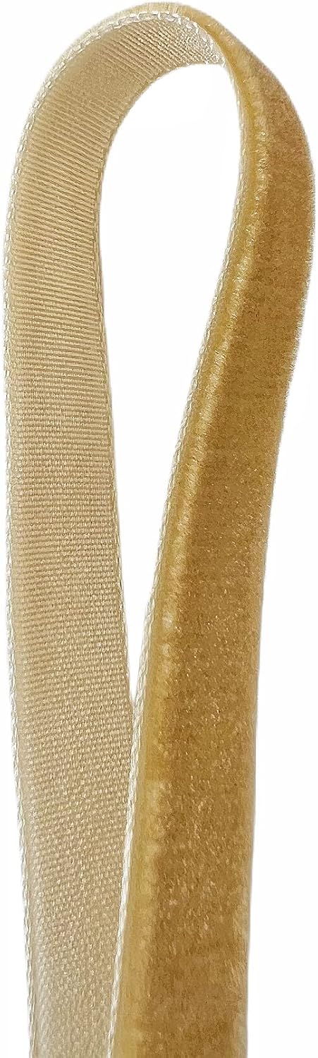 Vintage Khaki Velvet Ribbon, 3/8 Inch X 25Yd