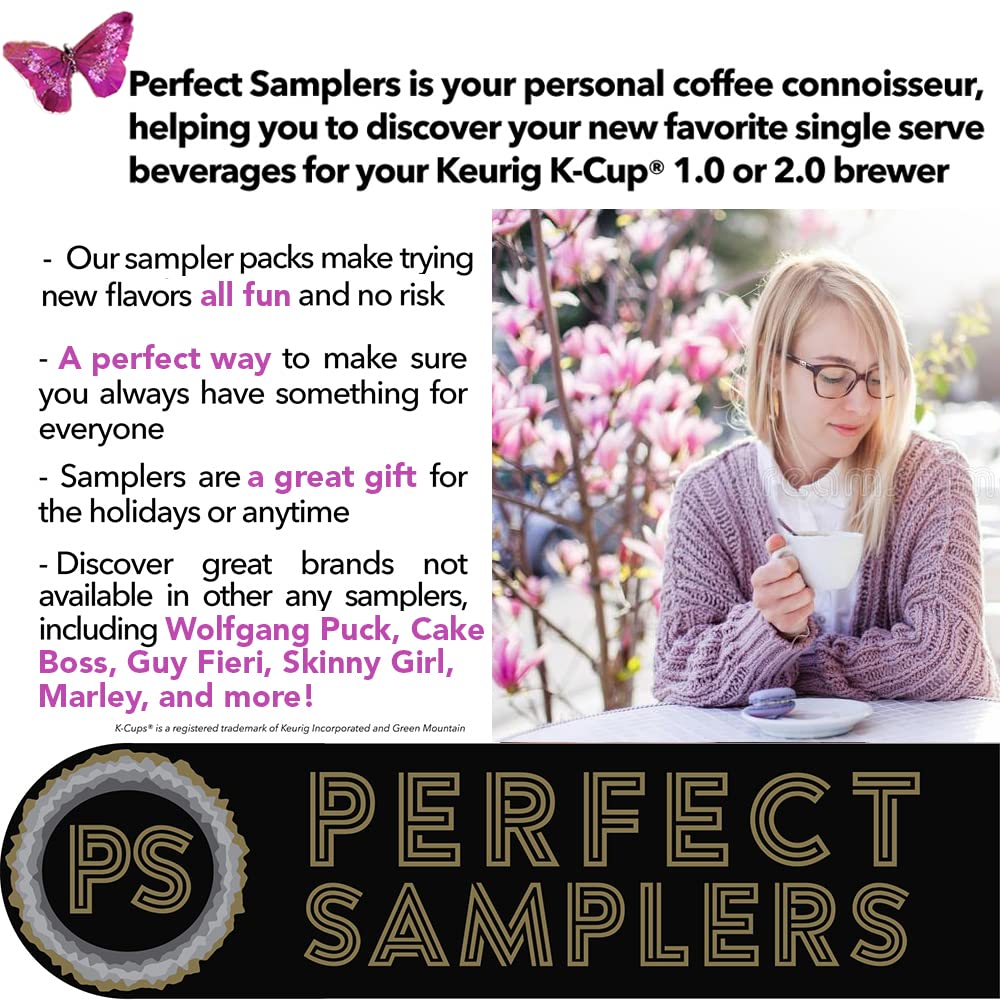 Flavored Coffee Pods Variety Pack for Keurig K Cups Brewers, Assorted Flavored Coffee Sampler, 40 Count