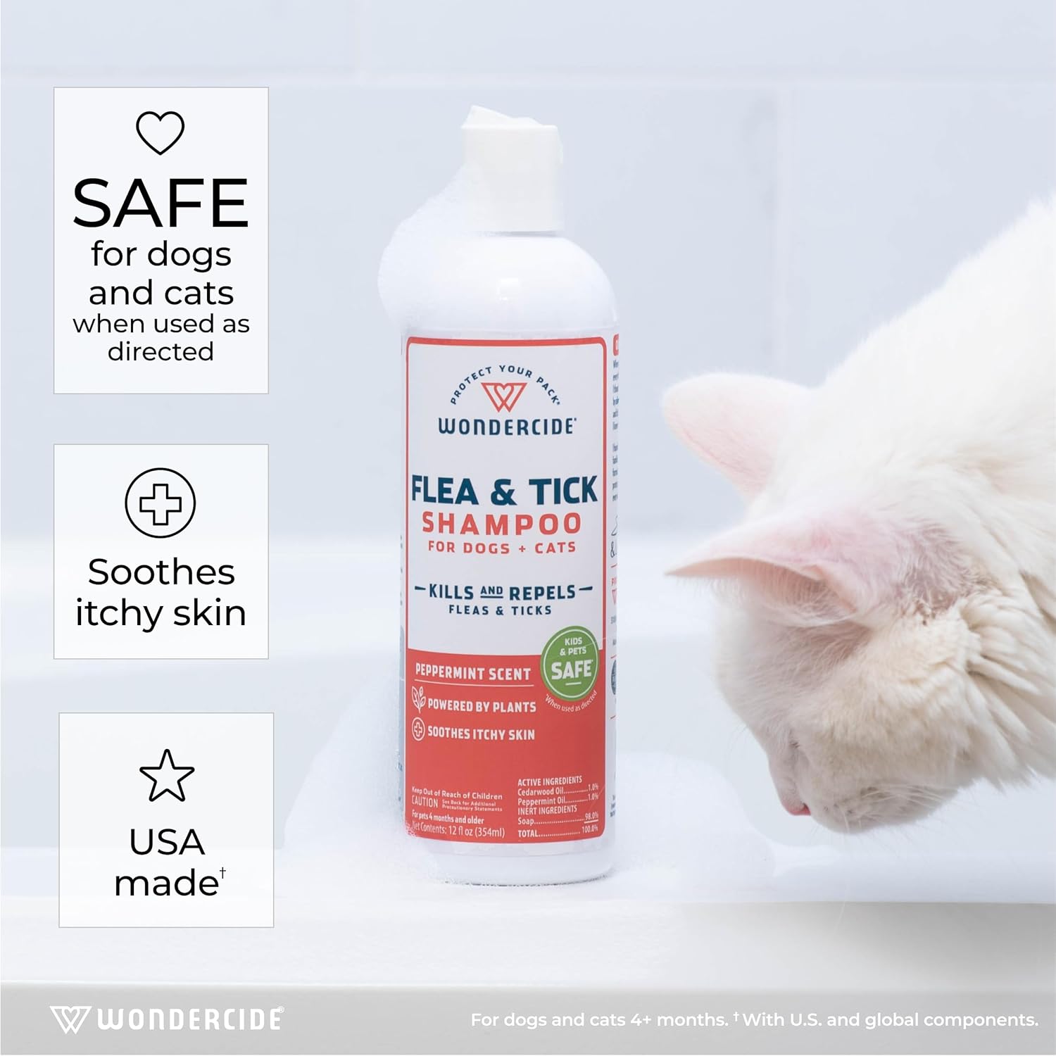 - Flea & Tick Shampoo for Dogs and Cats - Flea and Tick Killer Treatment with Natural Essential Oils - for Pets over 4 Months - Powered by Plants - 12 Fl Oz