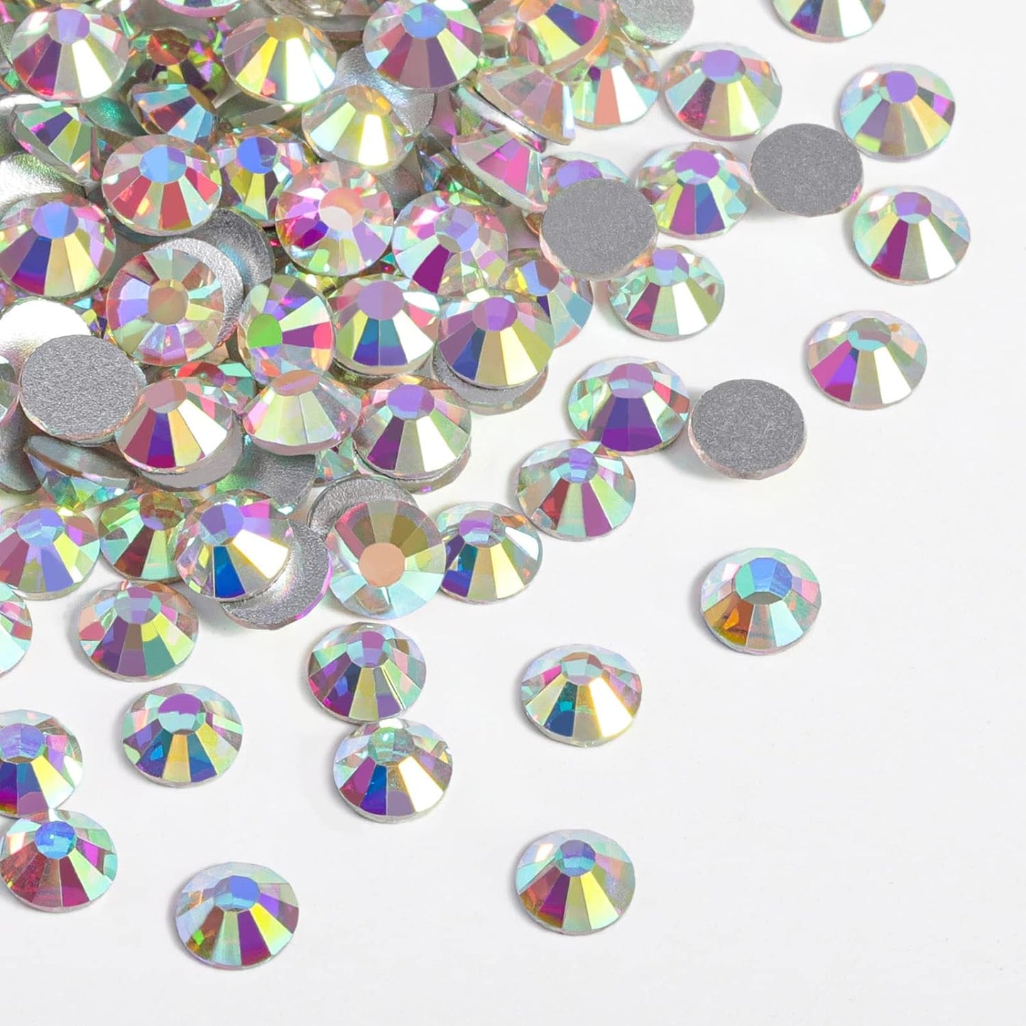 Flat Back Crystal Rhinestones round Gems for Nail Art and Craft Glue Fix, Crystalab (4.6-4.8Mm) Ss20/1440Pcs