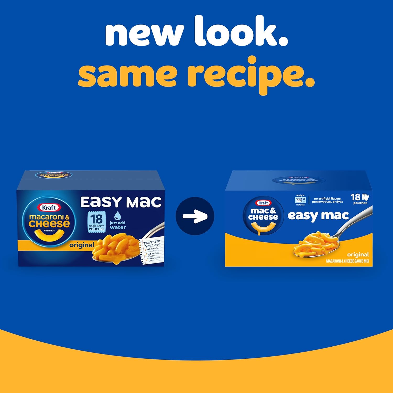 Kraft Easy Mac Original Macaroni & Cheese Microwavable Dinner (18 Ct Packets)(Packaging