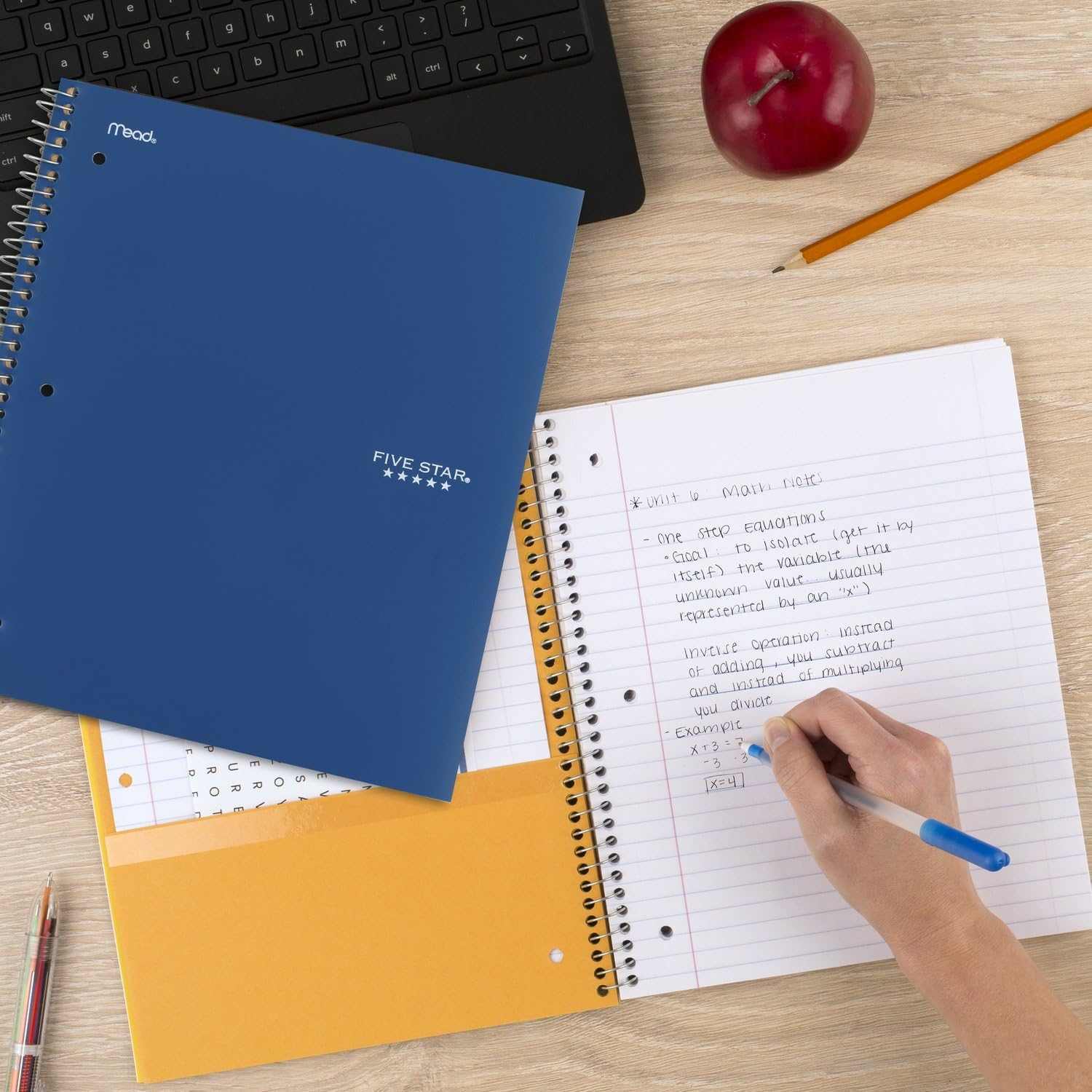 Spiral Notebook Study App 6 Pack College Ruled 8.5 x 11 inches