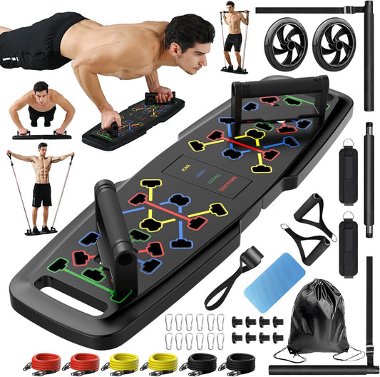Push-Up Board Home Gym: Portable Fitness Equipment & 20 Accessories