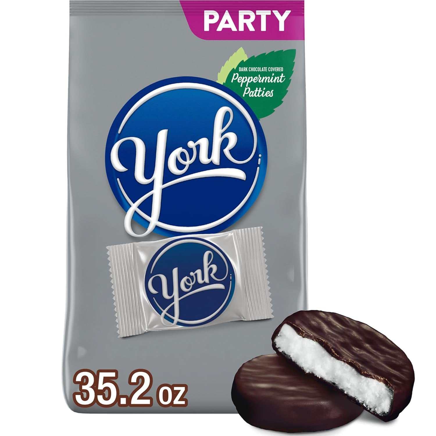 Dark Chocolate Peppermint Patties, Halloween Candy Party Pack, 35