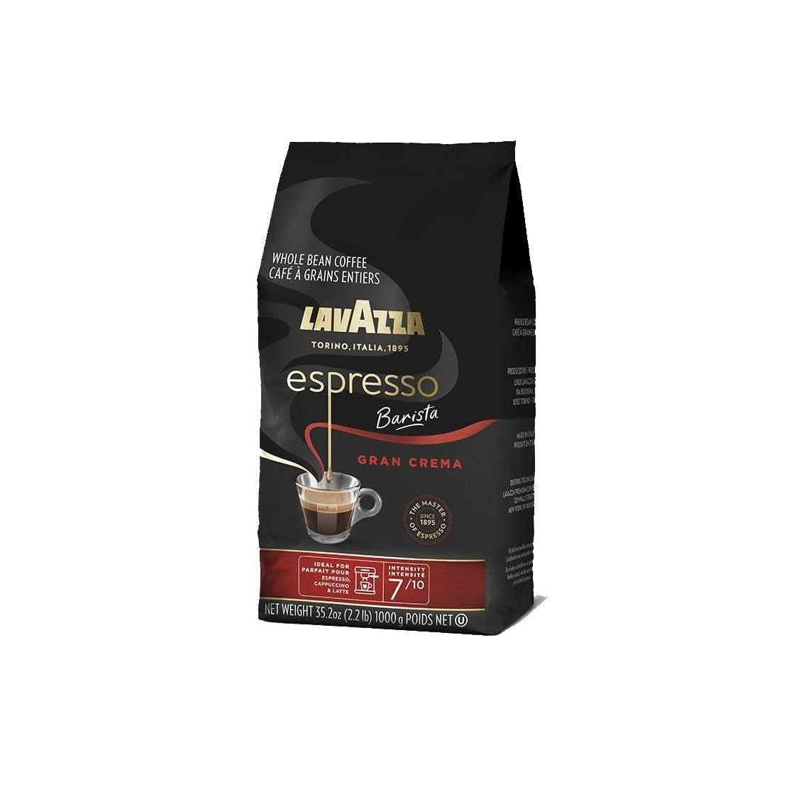 Espresso Barista Gran Crema Whole Bean Coffee Blend, Medium Espresso Roast, Oz Bag (Packaging May Vary) - 2.2 LB, 35.2 Ounce