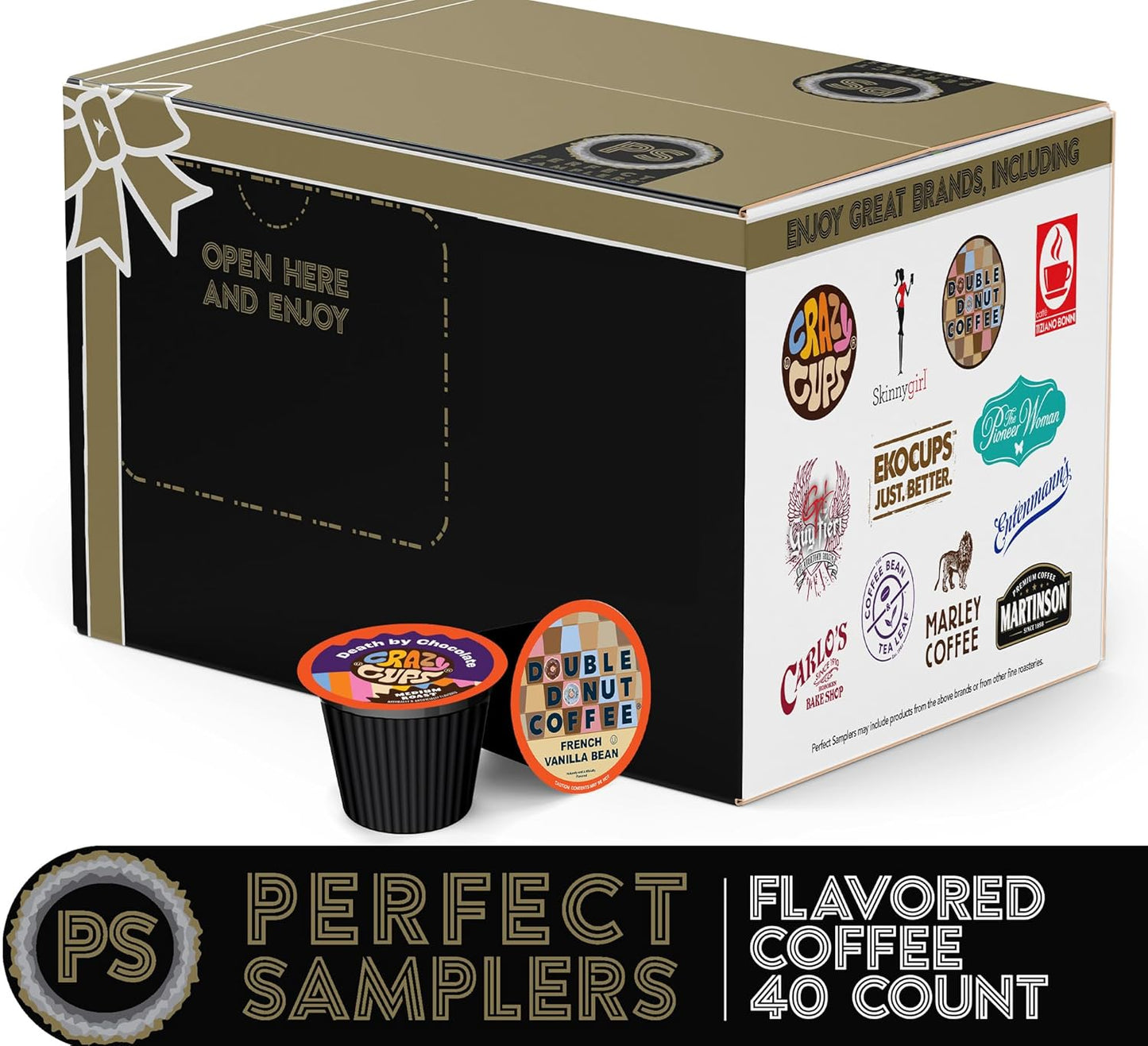 Flavored Coffee Pods Variety Pack for Keurig K Cups Brewers, Assorted Flavored Coffee Sampler, 40 Count