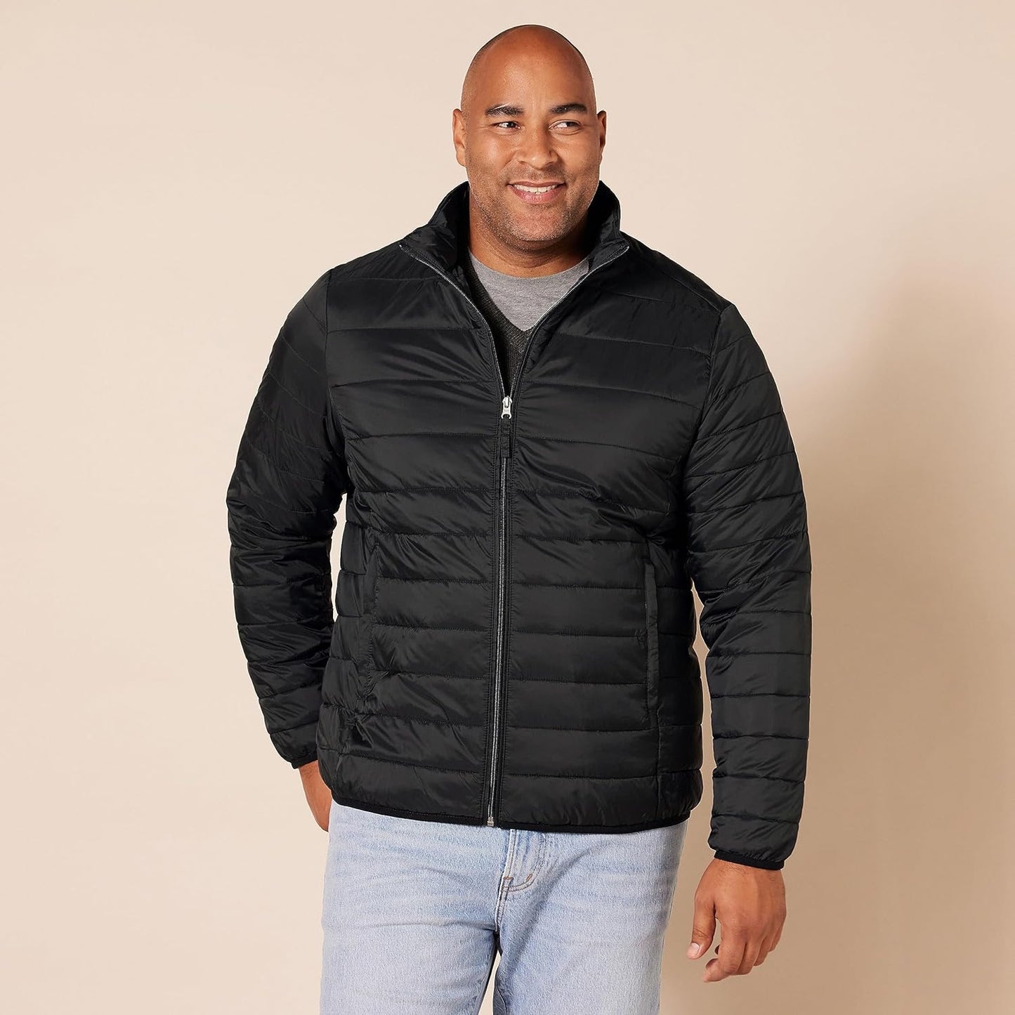 Men's Packable Lightweight Water-Resistant Puffer Jacket in Big & Tall Sizes