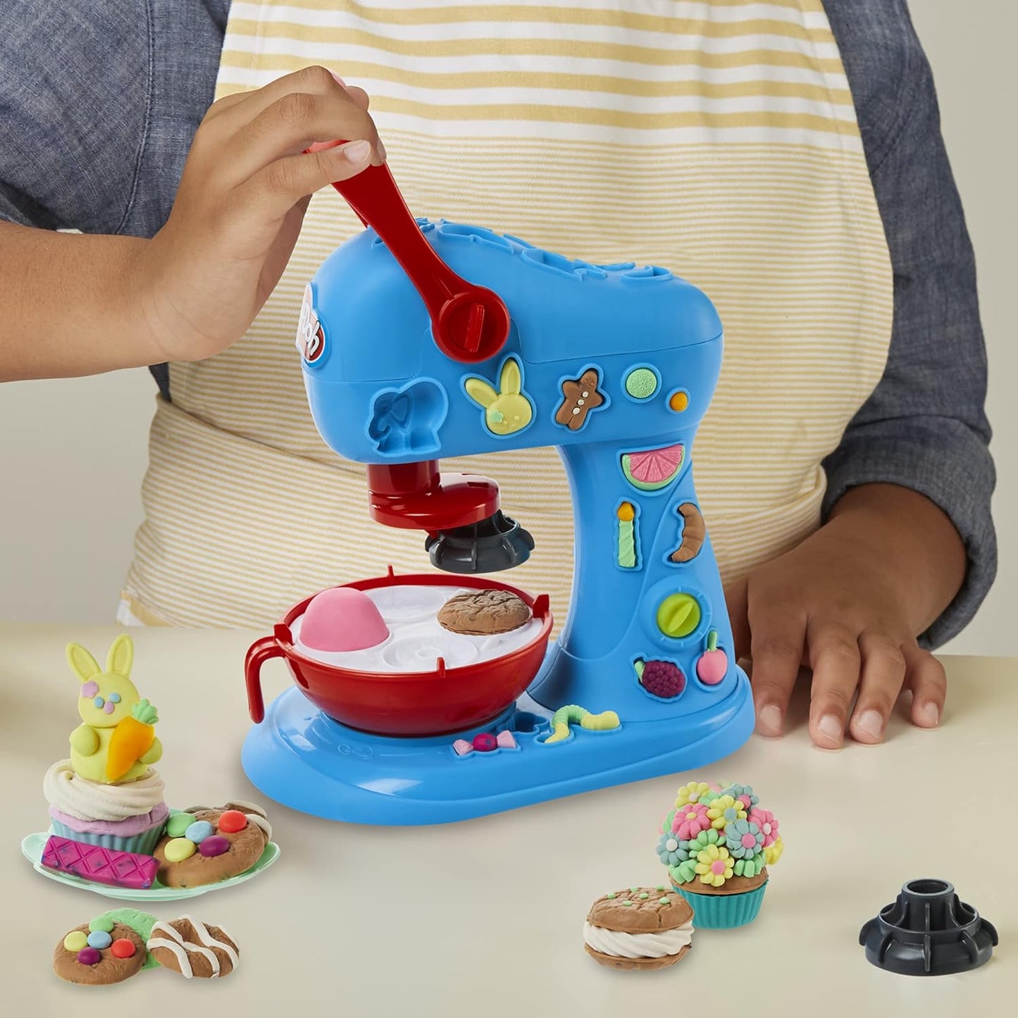 Kitchen Creations Ultimate Cookie Baking Playset with Toy Mixer, 25 Tools, and 15 Cans, Toddler Toys, Non-Toxic (Amazon Exclusive)