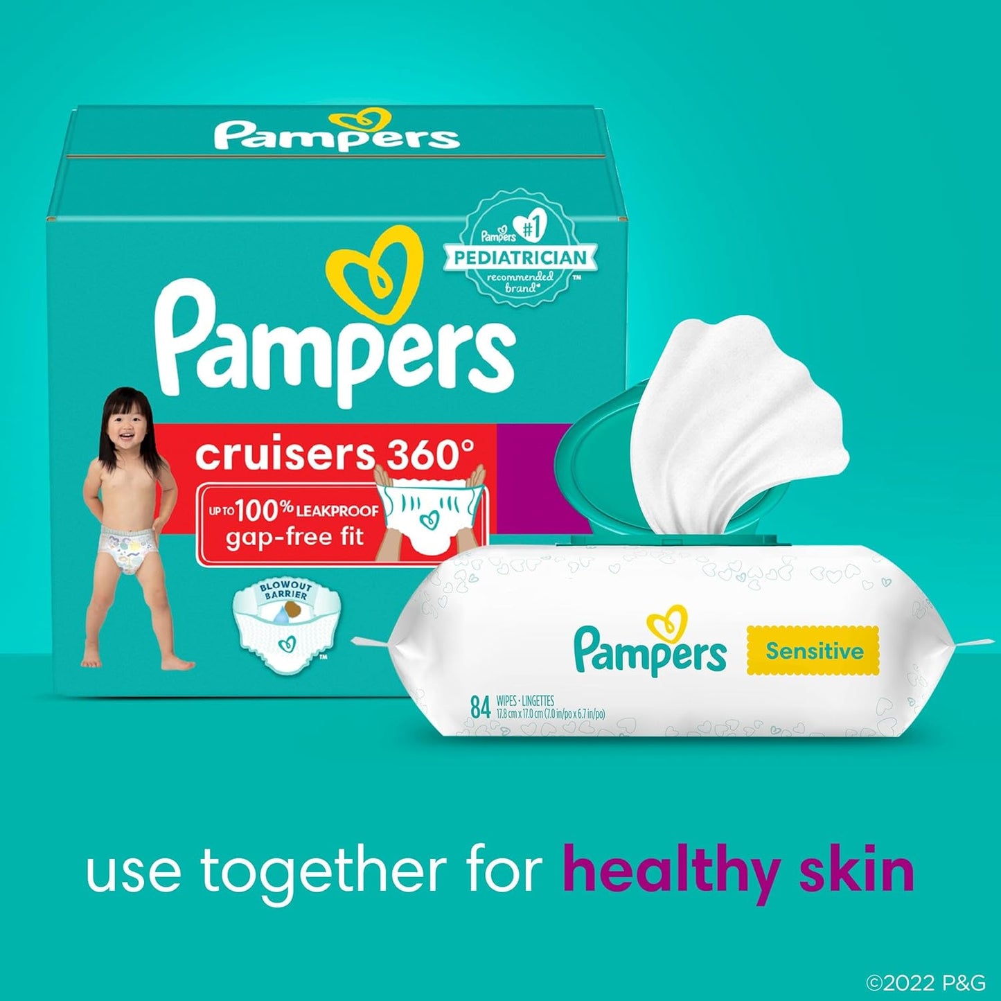 Cruisers 360 Diapers - Size 6, One Month Supply (104 Count), Pull-On Disposable Baby Diapers, Gap-Free Fit