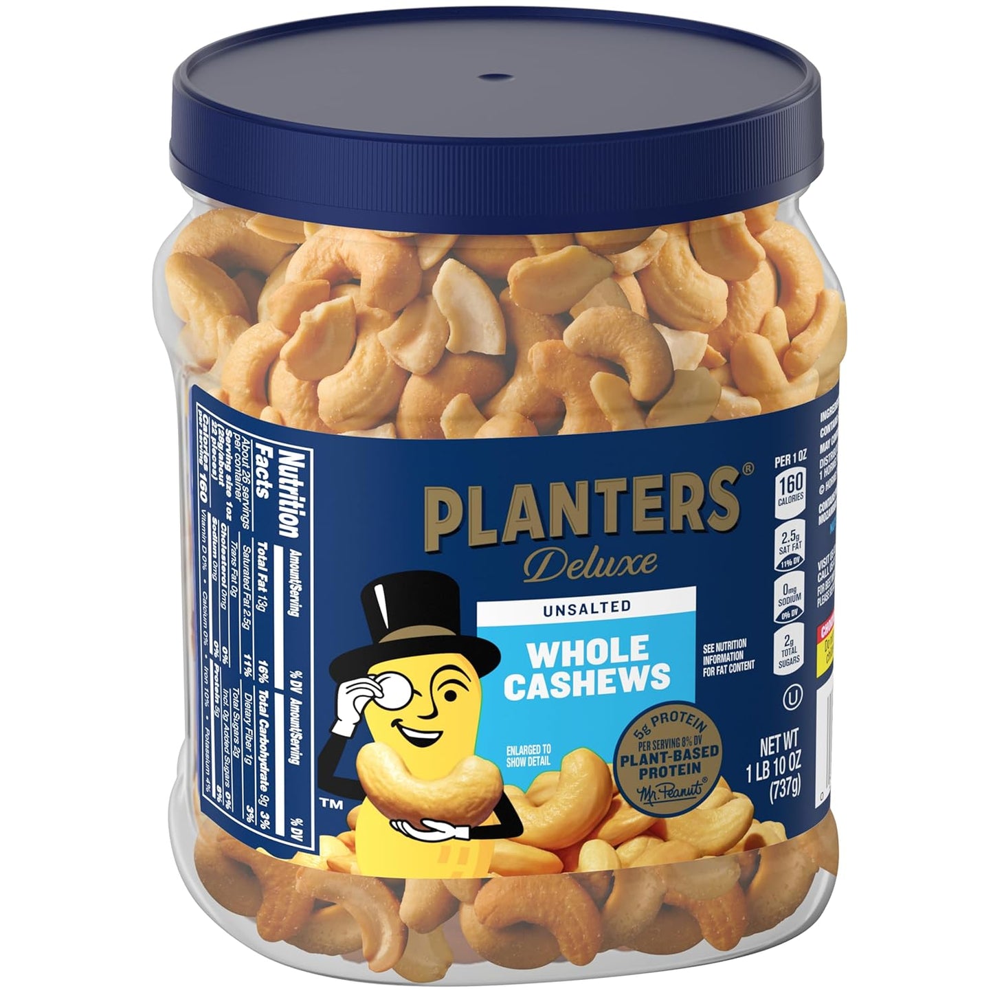 Unsalted Premium Cashews, 26 OZ