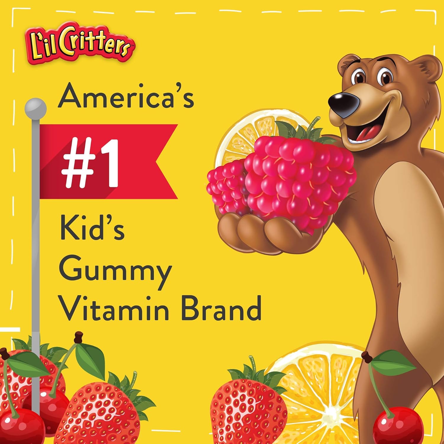 L’Il Critters Paw Patrol Gummy Vites Daily Gummy Multivitamin for Kids, Vitamin C, D3 for Immune Support Cherry, Orange and Blueberry Flavors, 190 Gummies