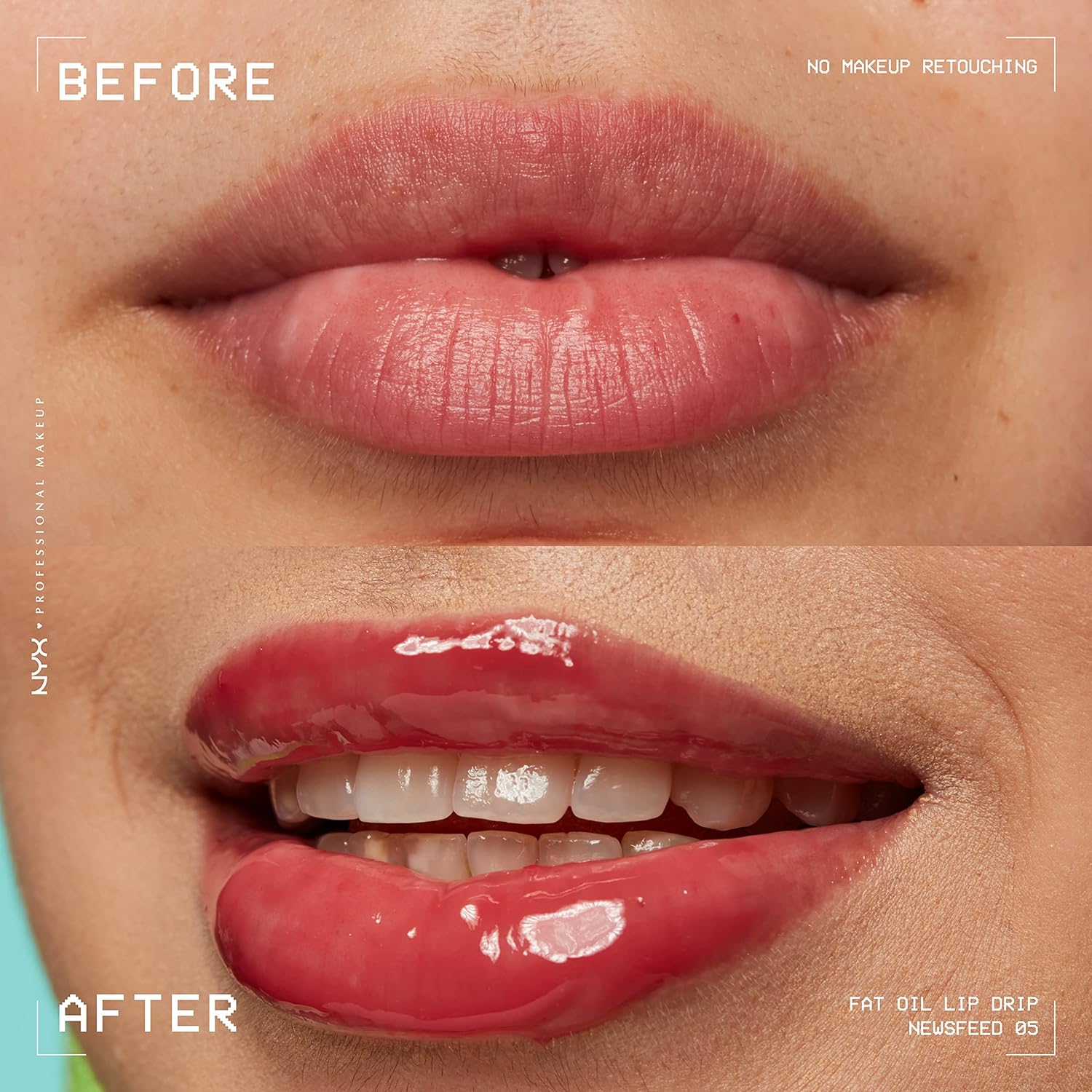 Fat Oil Lip Drip, Moisturizing, Shiny and Vegan Tinted Lip Gloss - Newsfeed (Rose Nude)