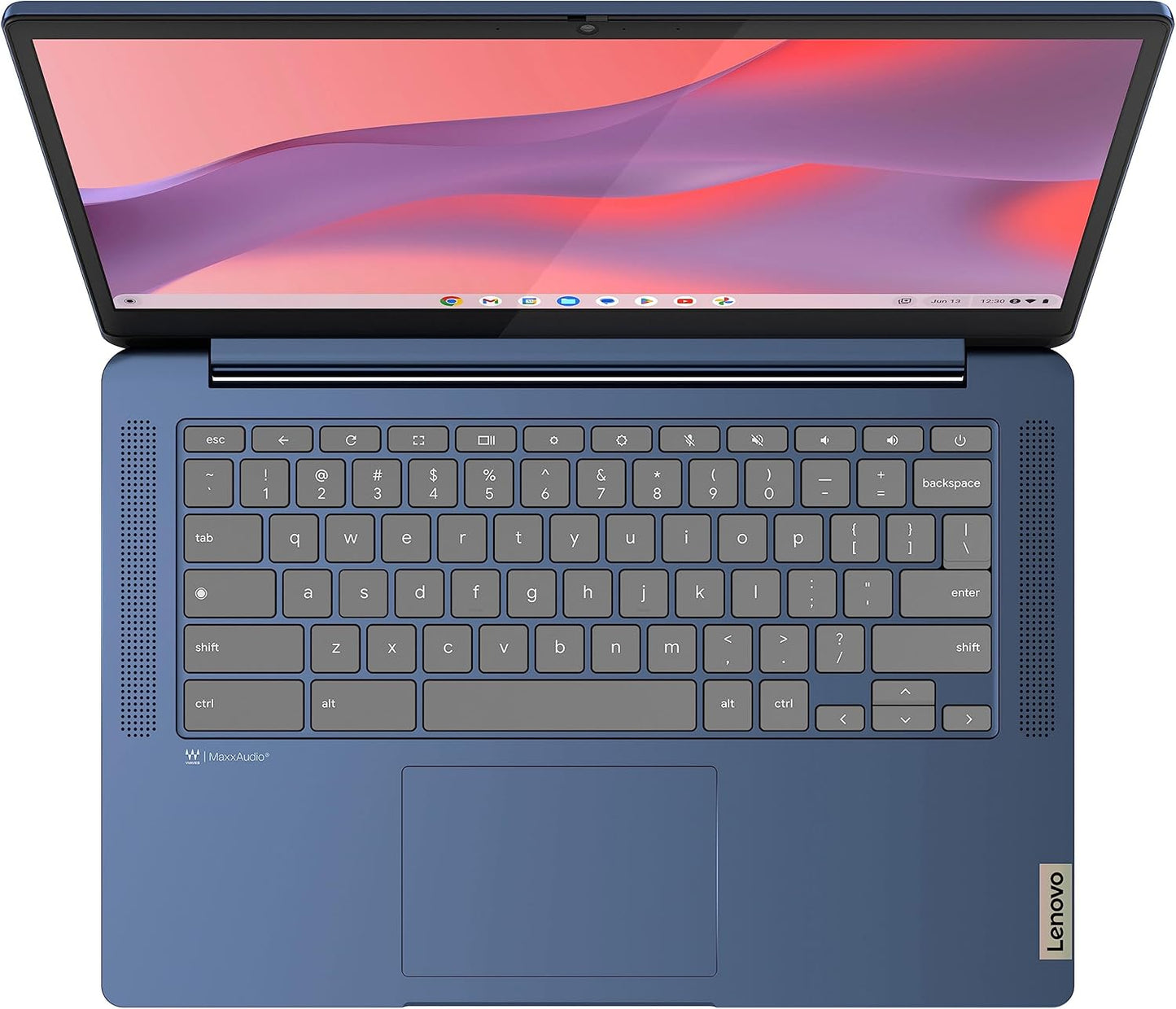 Newest Flagship Chromebook, 14'' FHD Touchscreen Slim Thin Light Laptop Computer, 8-Core Mediatek Kompanio 520 Processor, 4GB RAM, 64GB Emmc, Wifi 6,Chrome Os+Hubxcelaccesory, Abyss Blue