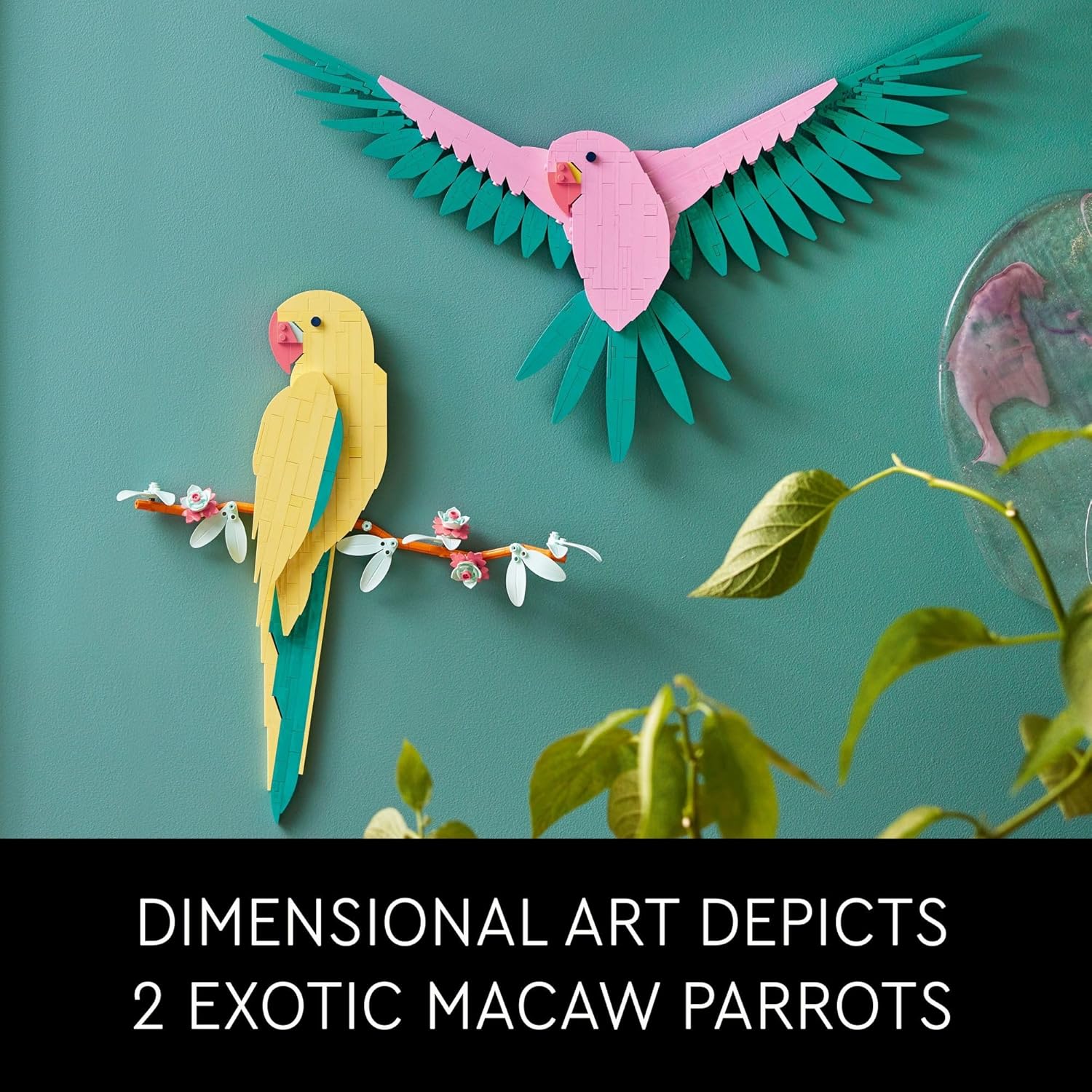 Art the Fauna Collection – Macaw Parrots, Nature Wall Artwork for Living Room Decor, Home Office Decor Idea, Build and Display Creative Activity for Artistic Adults, 31211