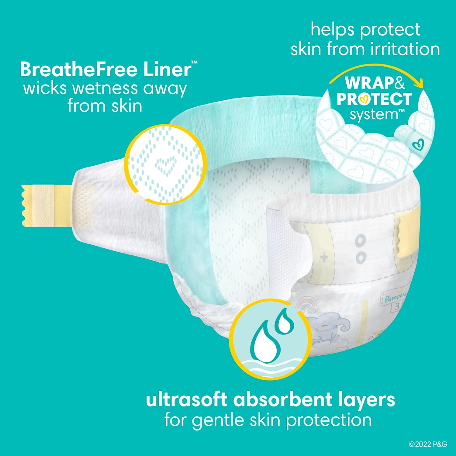 Swaddlers Diapers - Size 4, One Month Supply (150 Count), Ultra Soft Disposable Baby Diapers