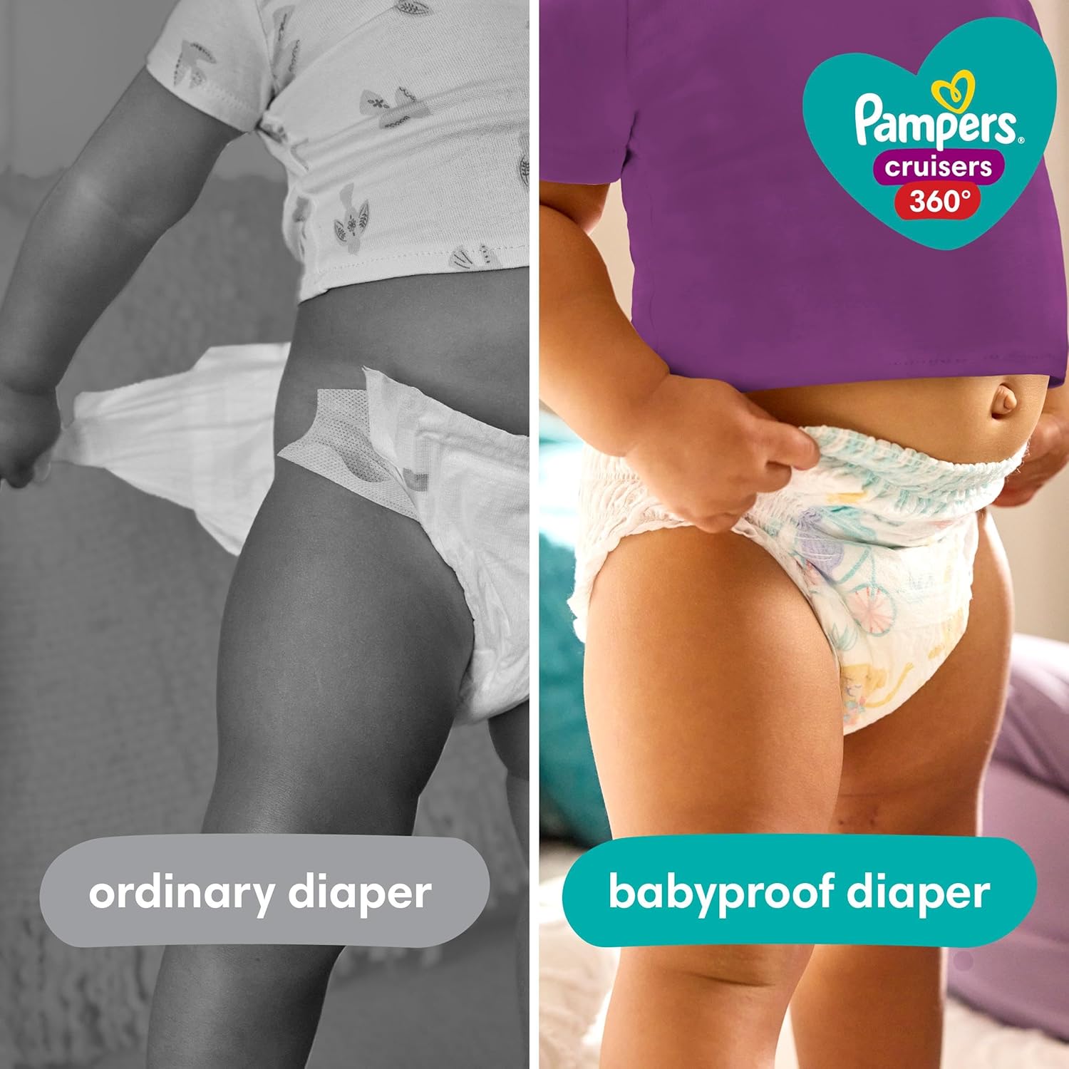 Cruisers 360 Diapers - Size 6, One Month Supply (104 Count), Pull-On Disposable Baby Diapers, Gap-Free Fit