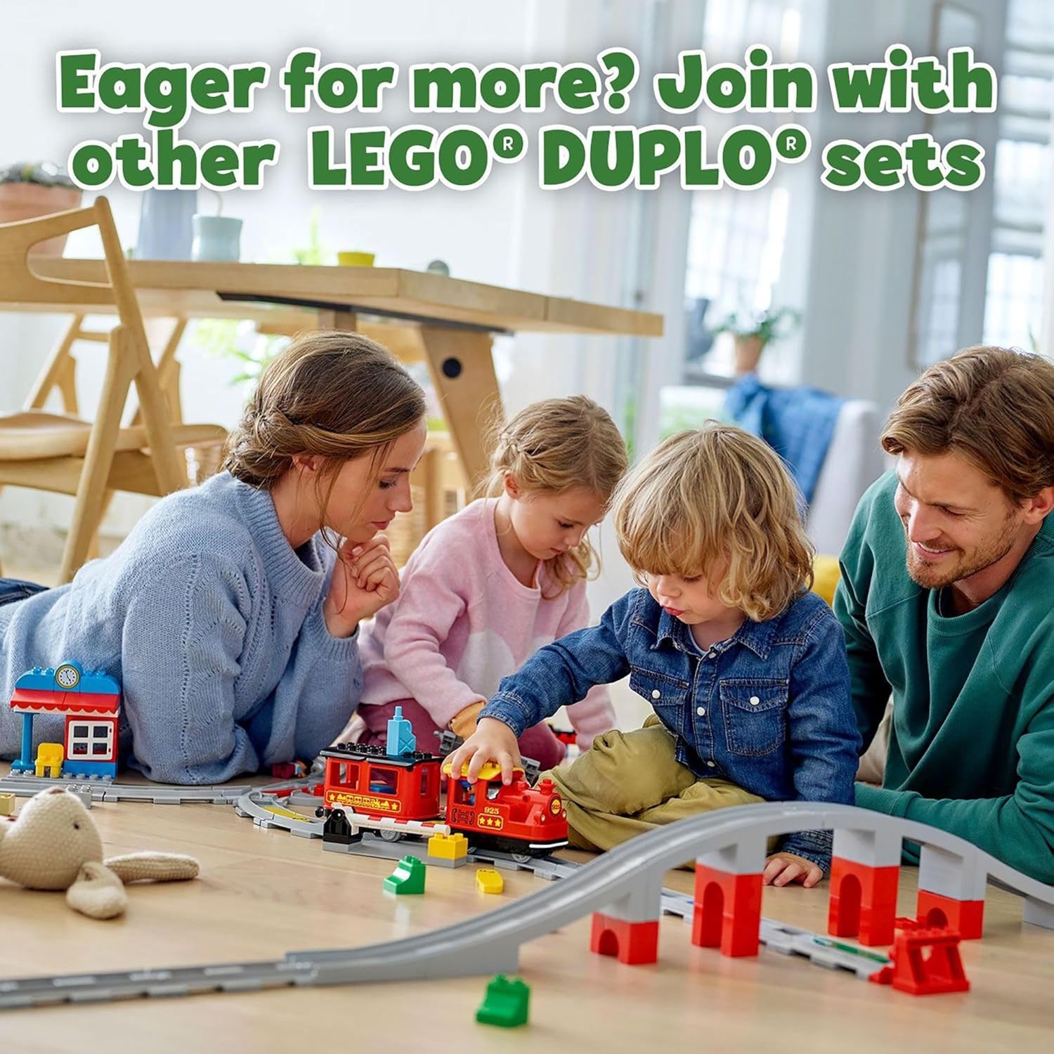 DUPLO Town Steam Train Set - Battery Powered Remote Control Train Toys for Toddlers - Learning Toy for Boys, Girls, and Kids 2-5 - Gifts for Birthdays & Holidays - 10874