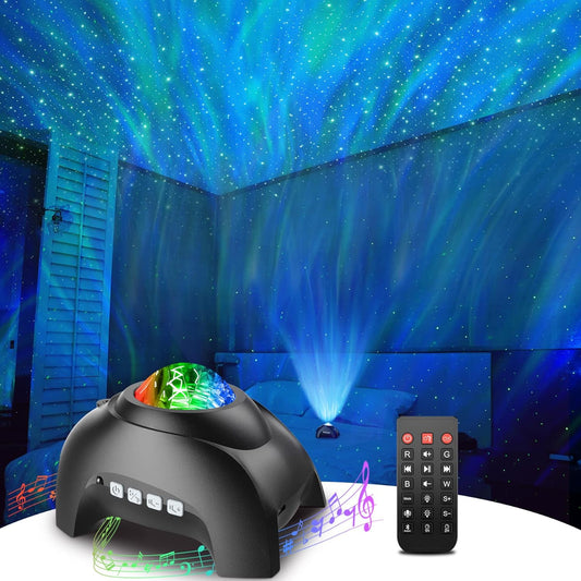 Galaxy Projector with Bluetooth Speaker and White Noise - LED Night Light Aurora Projector for Bedroom Decor, Ideal Gift for Kids and Adults for Christmas and Birthdays