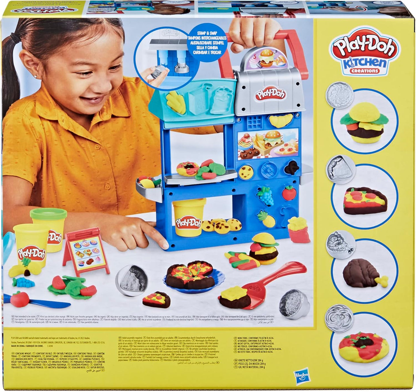 Kitchen Creations Busy Chef'S Restaurant Playset, 2-Sided Play Kitchen Set, Preschool Cooking Toys, Kids Arts & Crafts, Ages 3+