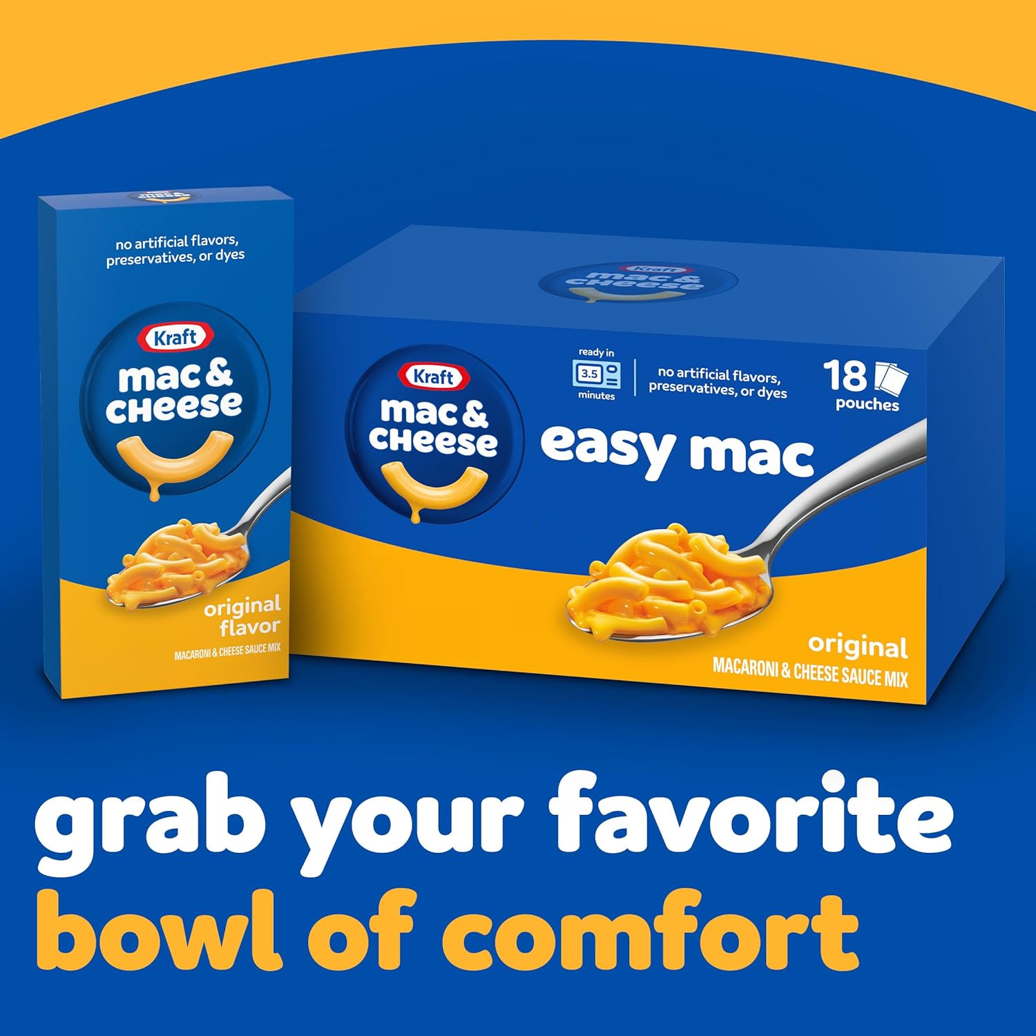 Kraft Easy Mac Original Macaroni & Cheese Microwavable Dinner (18 Ct Packets)(Packaging