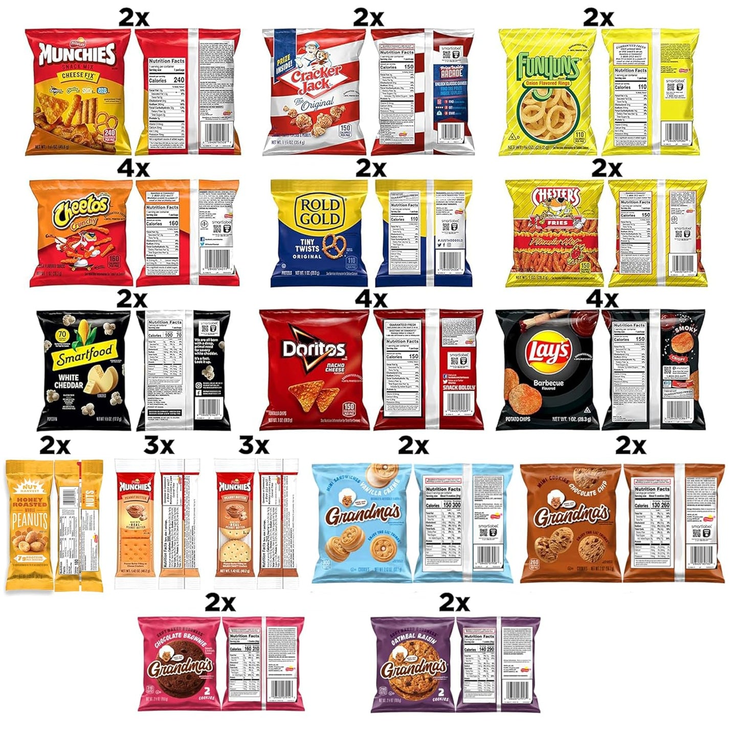 Ultimate Snack Care Package, Variety Assortment of Chips, Cookies, Crackers & More, (Pack of 40)