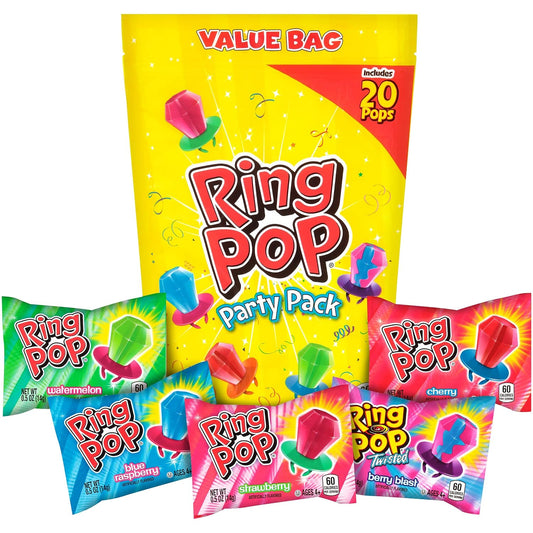 Candy Lollipops - Individually Wrapped Bulk Lollipop Variety Party Pack – 20 Count Suckers W/ Assorted Flavors - Fun Candy for Kids - Hard Candy for Party Favors, Birthdays & Goodie Bags