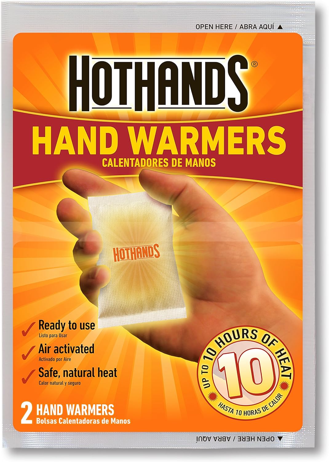 Hand Warmers - Long Lasting Safe Natural Odorless Air Activated Warmers - up to 10 Hours of Heat - 40 Pair